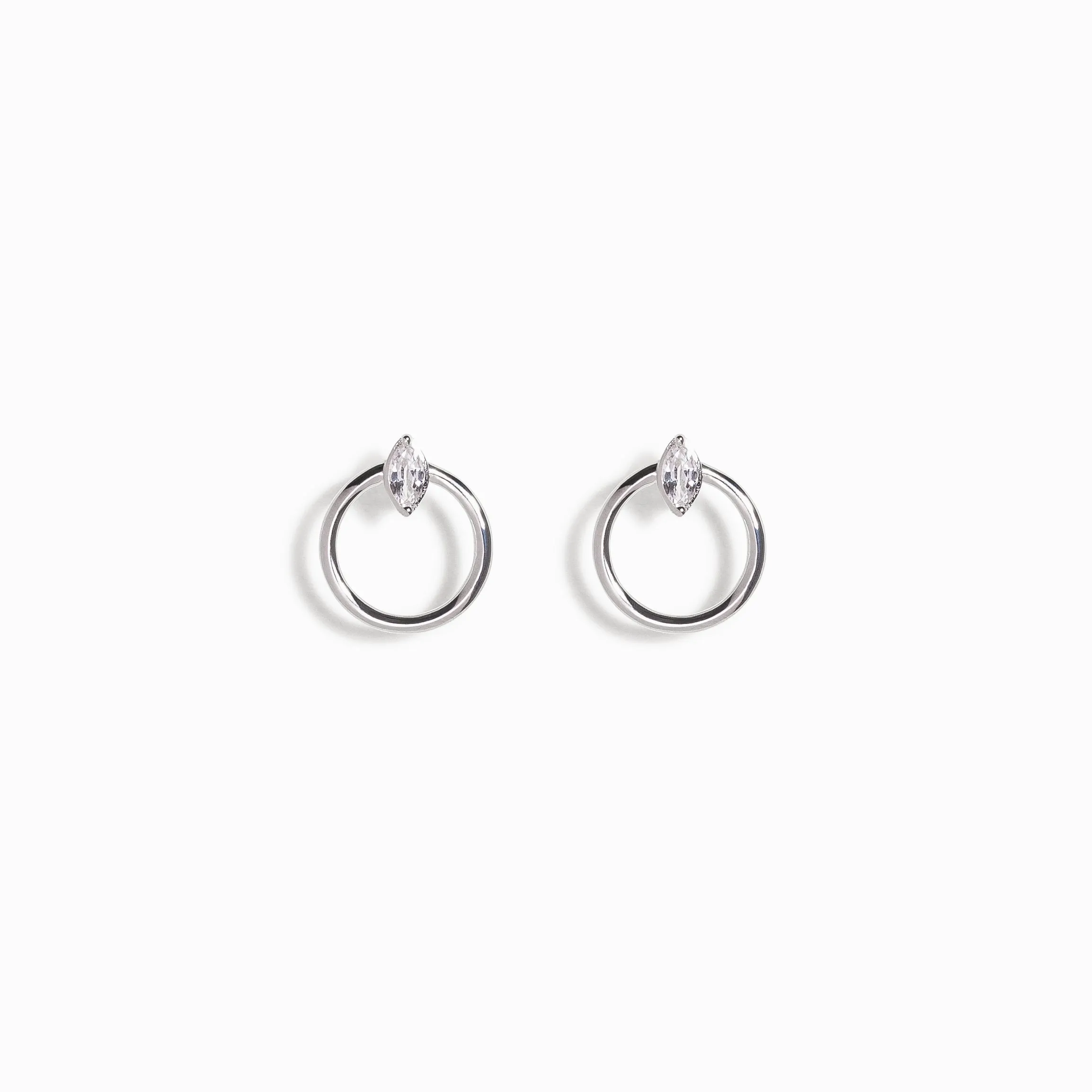 Marquise Cut White Sapphire Earrings / Vermeil sold by Nyrelle Jewelry product image thumbnail 3
