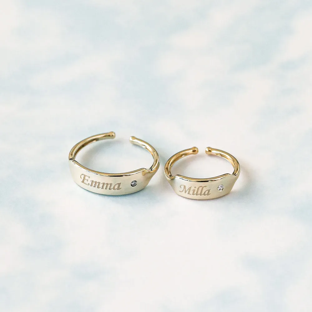 Ava Ring for Adults / 9K and 18K Solid Gold sold by Nyrelle Jewelry product image thumbnail 4