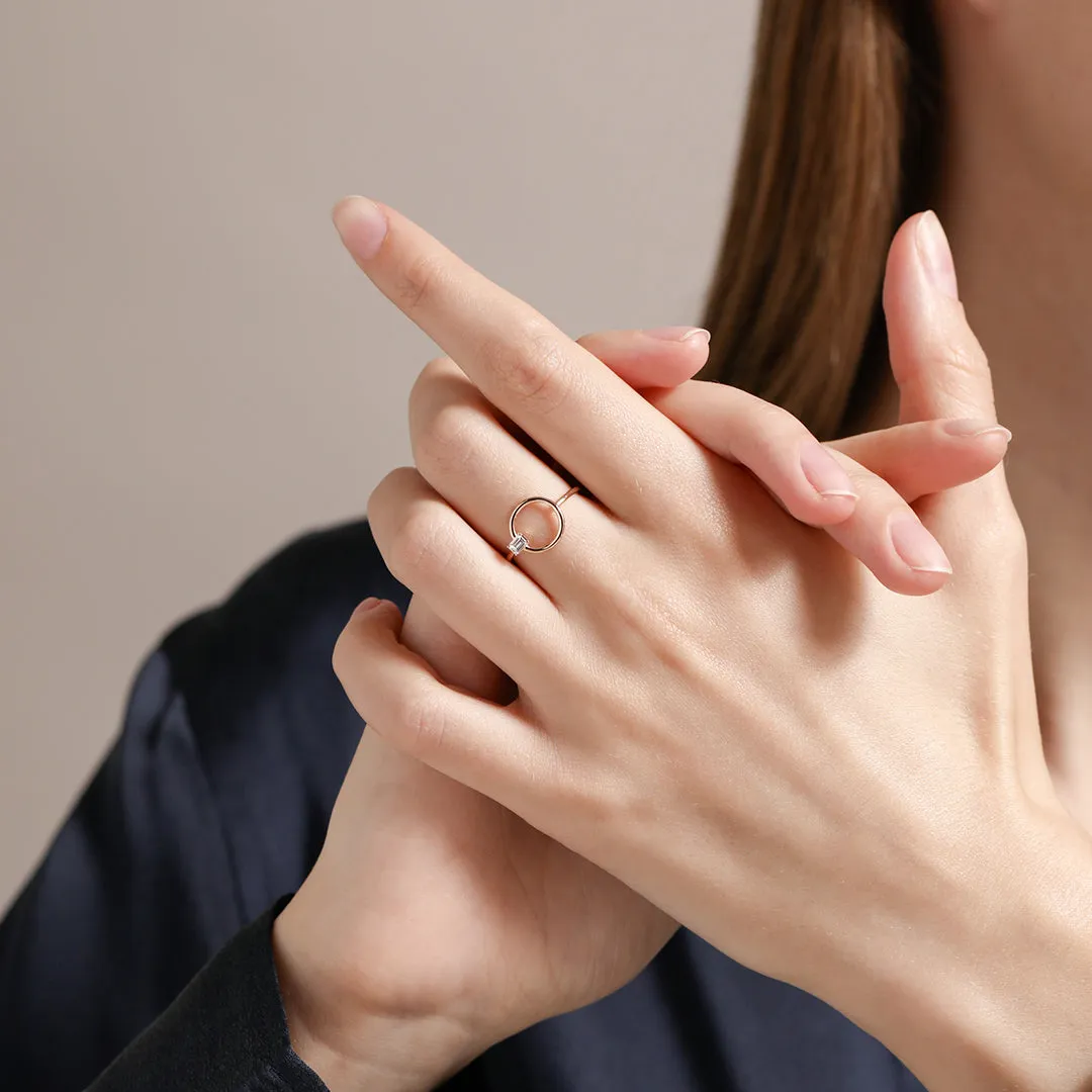 Emerald Cut White Sapphire Ring / Vermeil sold by Nyrelle Jewelry product image thumbnail 3