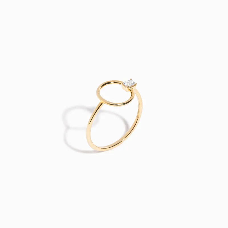 Emerald Cut White Sapphire Ring / Vermeil sold by Nyrelle Jewelry