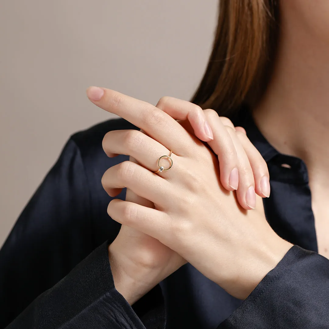 Emerald Cut White Sapphire Ring / Vermeil sold by Nyrelle Jewelry product image thumbnail 2