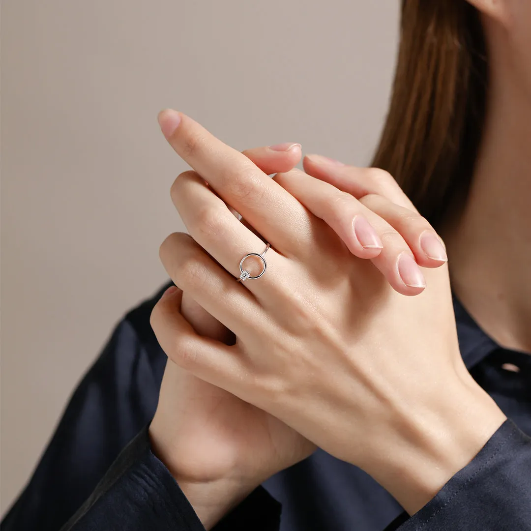 Emerald Cut White Sapphire Ring / Vermeil sold by Nyrelle Jewelry product image thumbnail 4