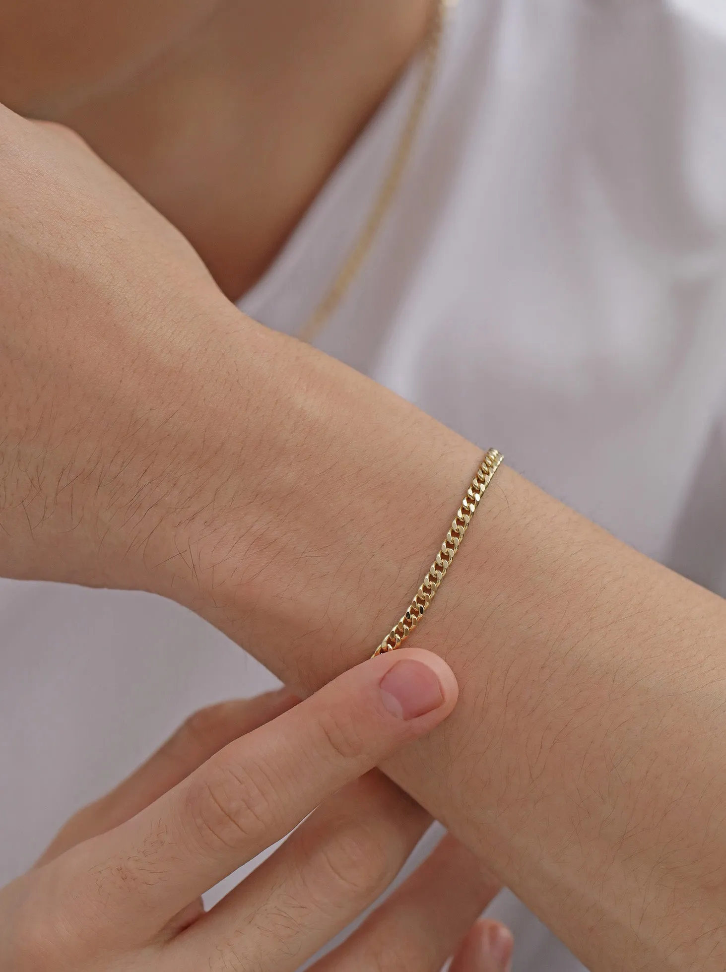 Omega Chain Bracelet (Men's) / 18K Solid Yellow Gold sold by Nyrelle Jewelry product image thumbnail 4