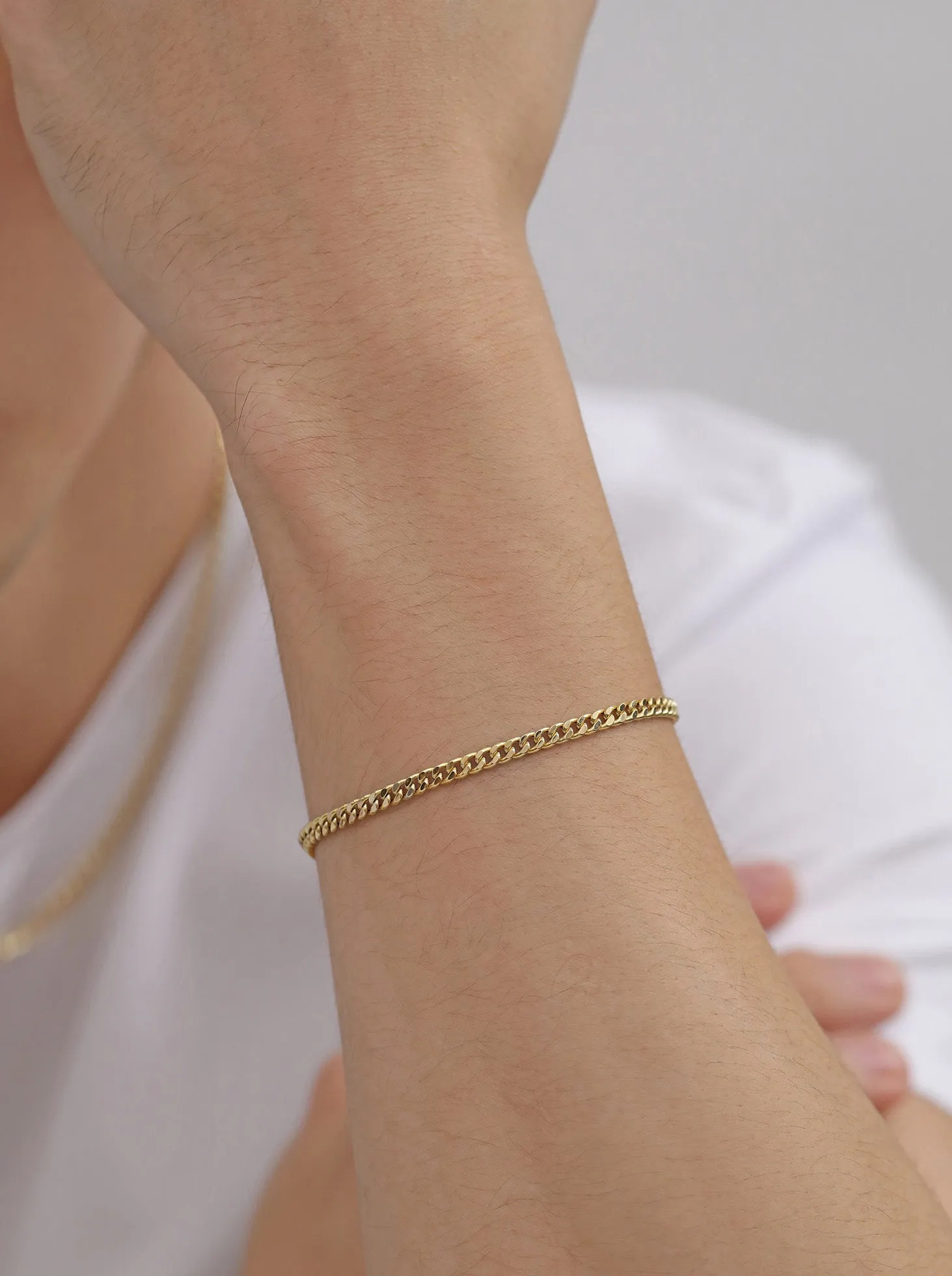 Omega Chain Bracelet (Men's) / 18K Solid Yellow Gold sold by Nyrelle Jewelry product image thumbnail 2