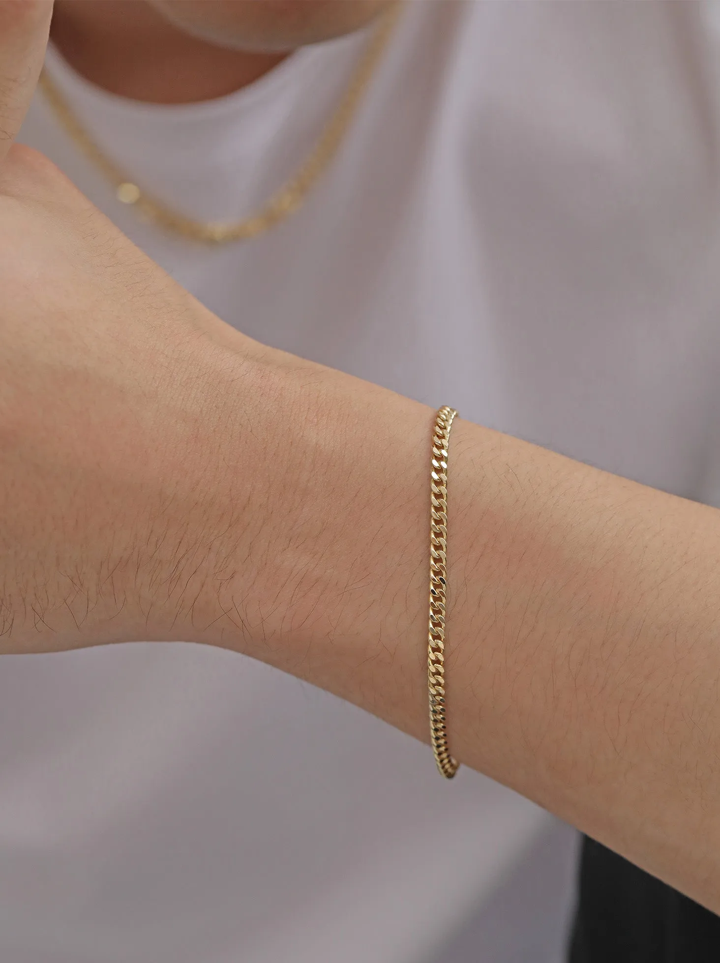 Omega Chain Bracelet (Men's) / 18K Solid Yellow Gold sold by Nyrelle Jewelry product image thumbnail 3