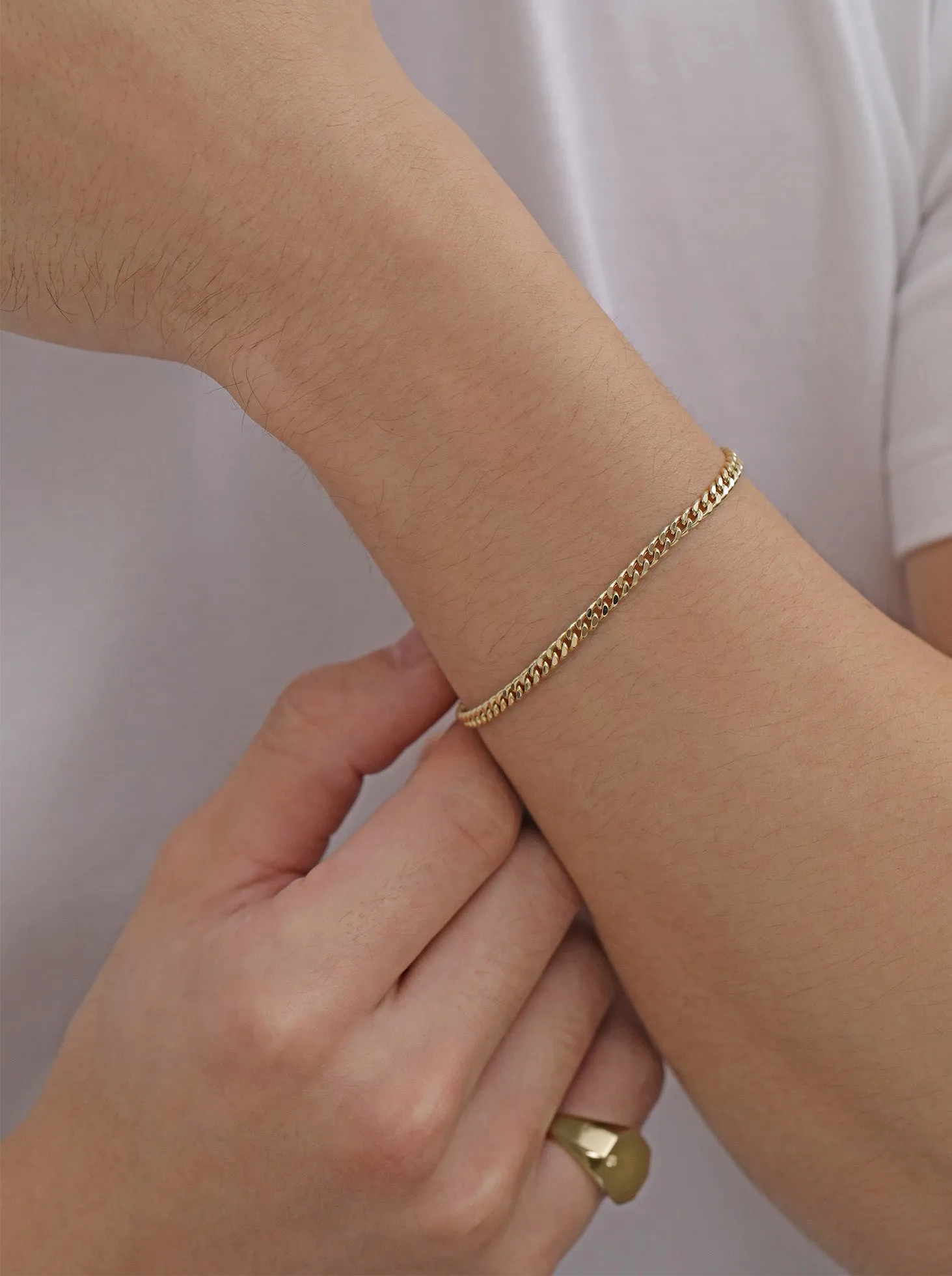 Omega Chain Bracelet (Men's) / 18K Solid Yellow Gold sold by Nyrelle Jewelry product image thumbnail 5