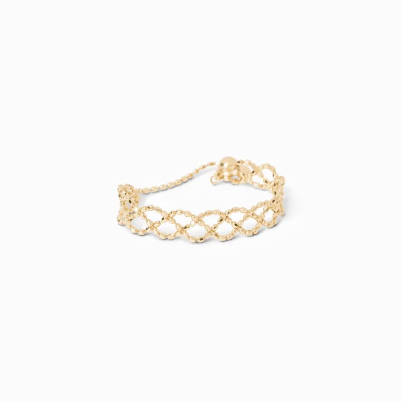 Lace Thin Ring / 18K Solid Gold sold by Nyrelle Jewelry