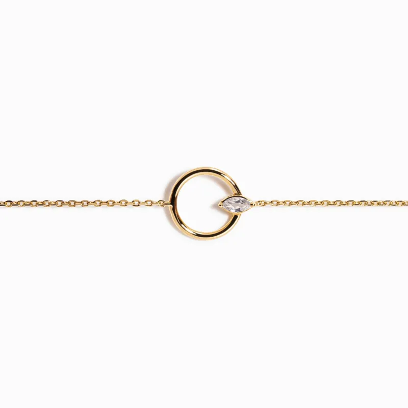 Marquise Cut White Sapphire Bracelet / Vermeil sold by Nyrelle Jewelry