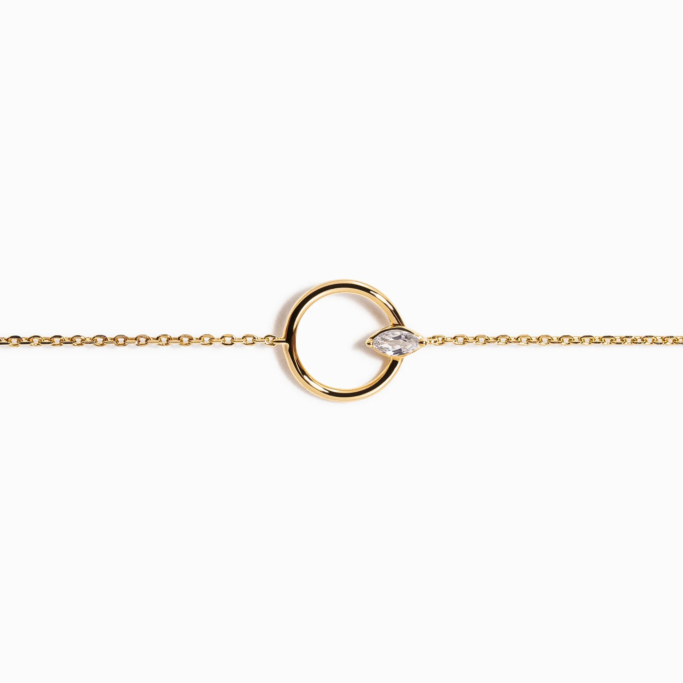 Marquise Cut White Sapphire Bracelet / Vermeil sold by Nyrelle Jewelry