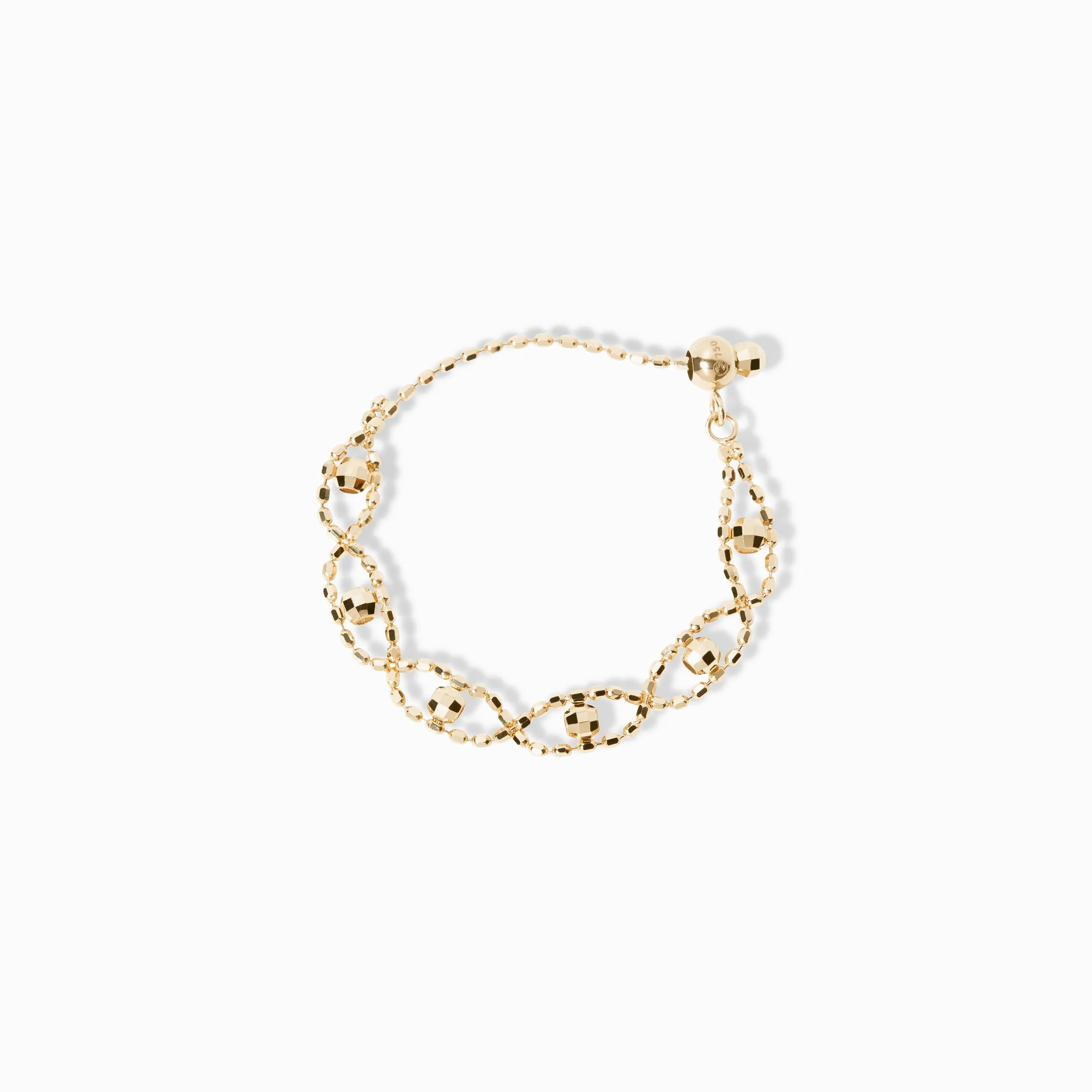 Beaded Lace Thin Ring / 18K Solid Gold sold by Nyrelle Jewelry