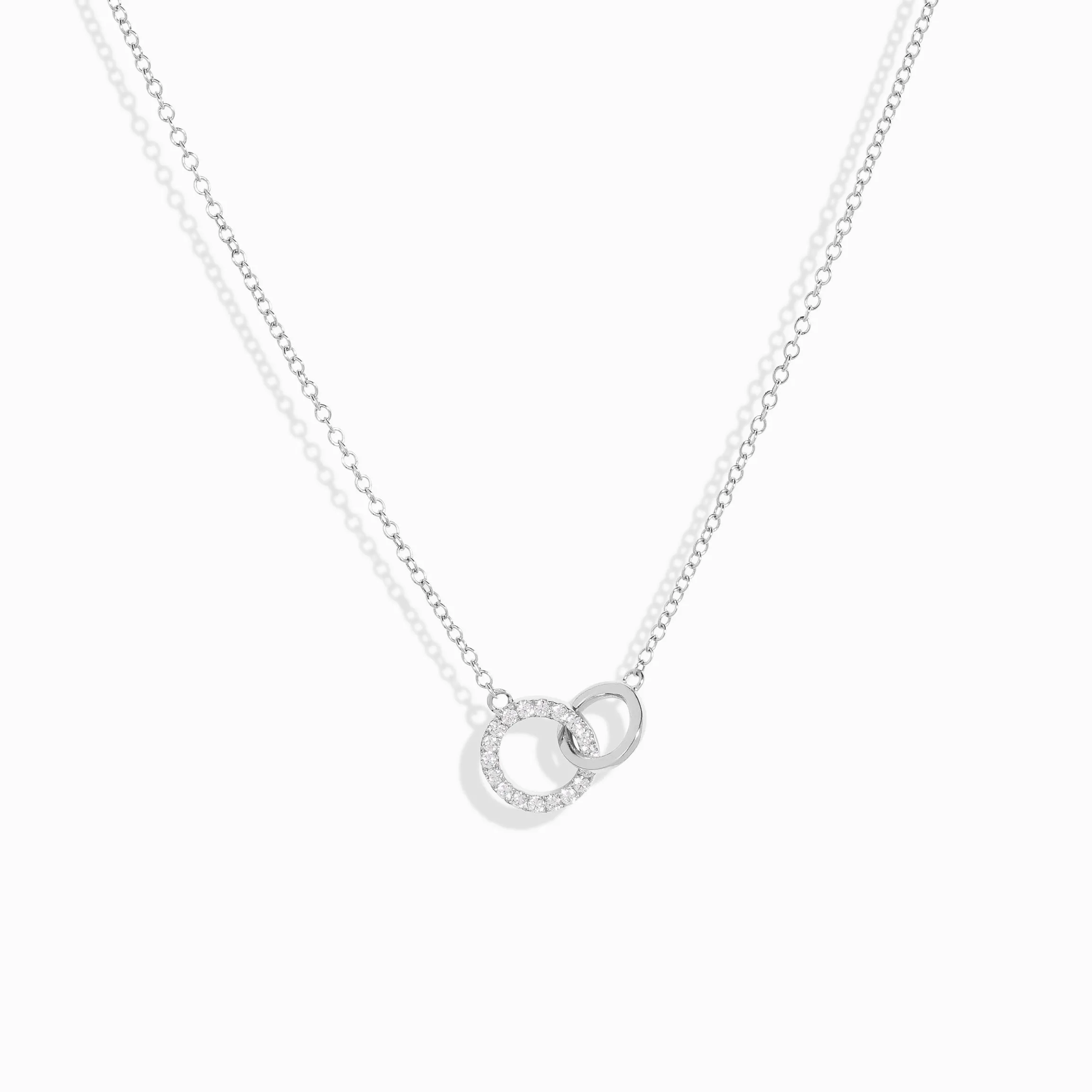Infinity Pavé Diamond Necklace / 9K and 18K Solid Gold sold by Nyrelle Jewelry product image thumbnail 3