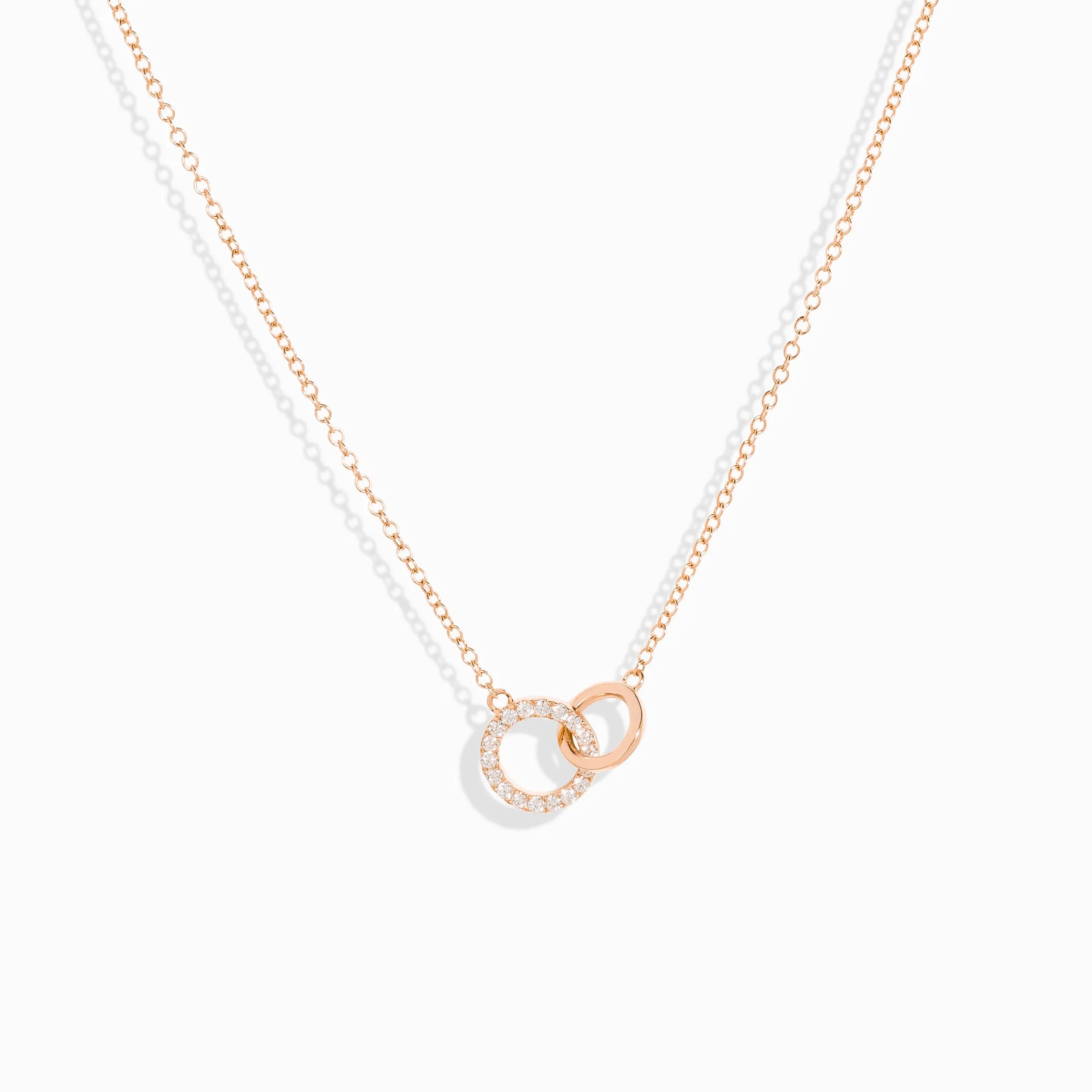 Infinity Pavé Diamond Necklace / 9K and 18K Solid Gold sold by Nyrelle Jewelry product image thumbnail 2