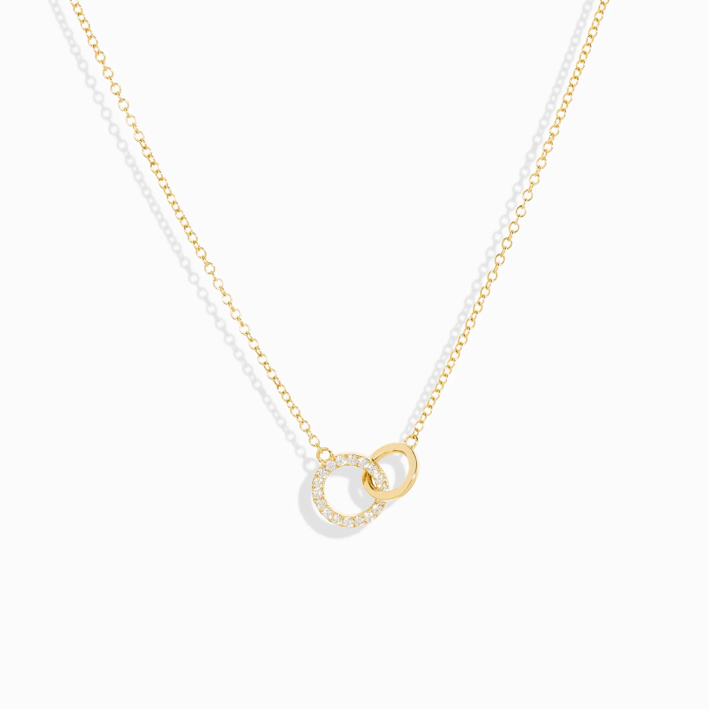 Infinity Pavé Diamond Necklace / 9K and 18K Solid Gold sold by Nyrelle Jewelry