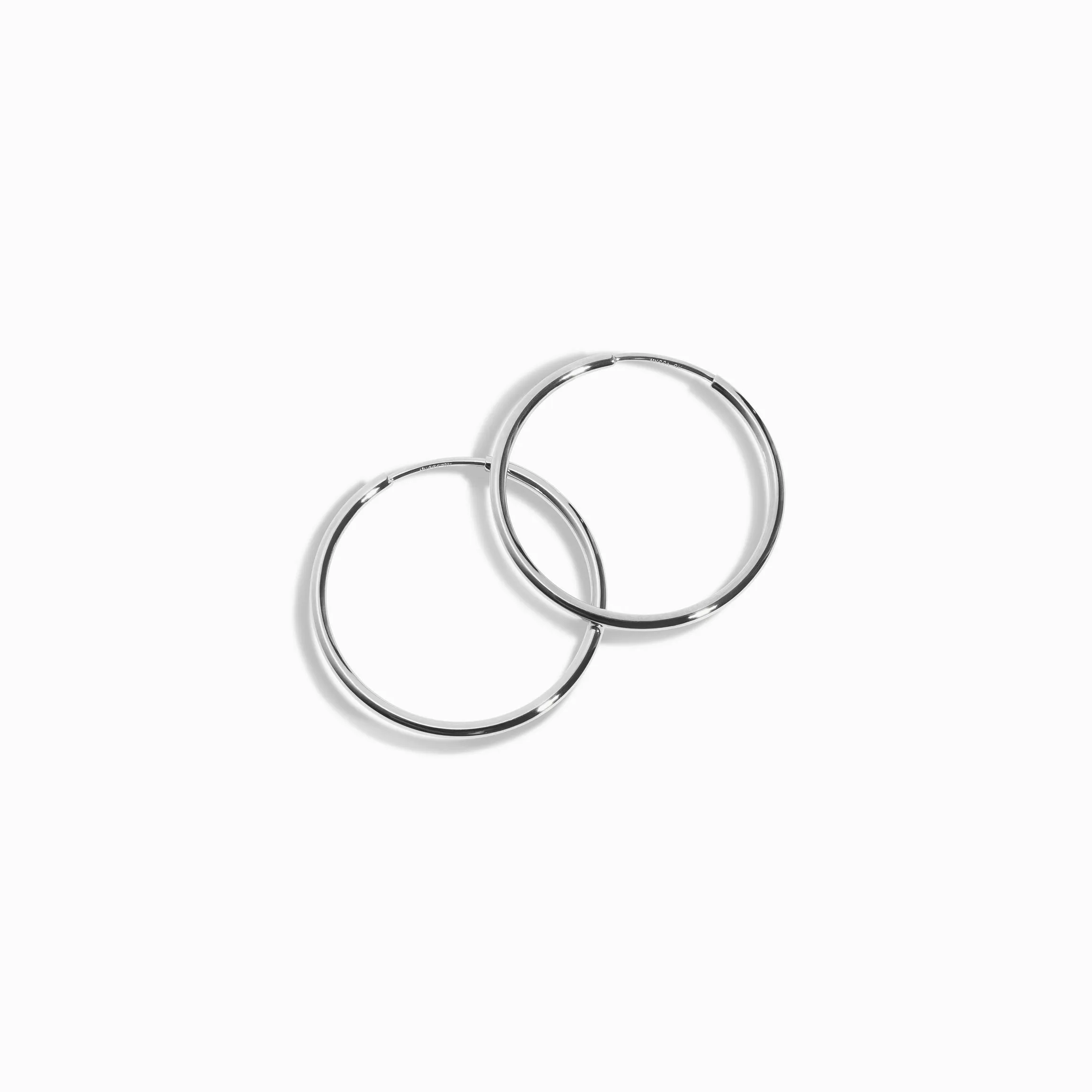 Thin Midi Hoop Earrings / 9K and 18K Solid Gold sold by Nyrelle Jewelry product image thumbnail 3