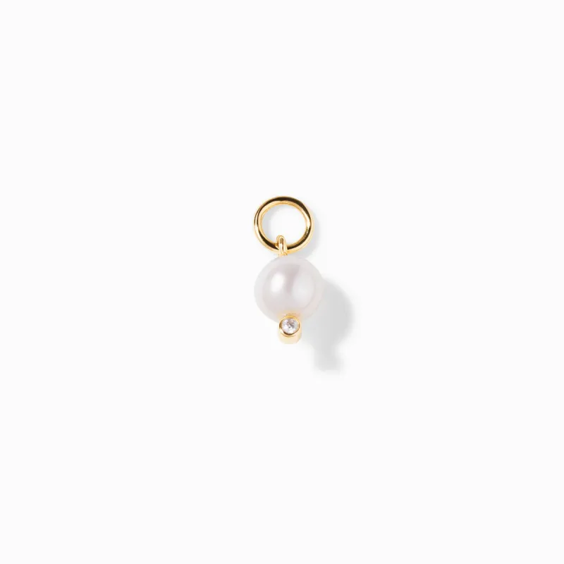 Pearl-Diamond Hoop Charm sold by Nyrelle Jewelry
