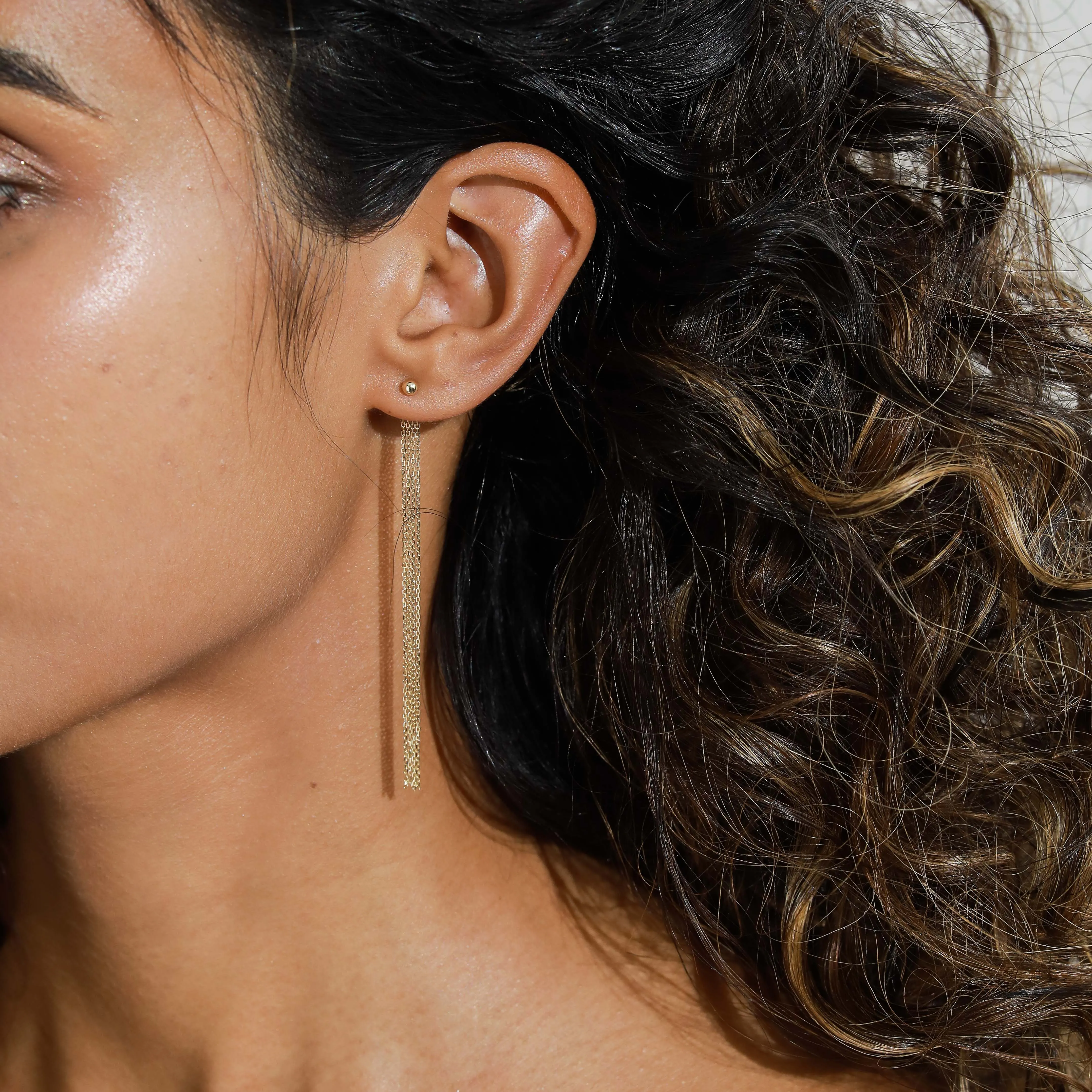 Multi Chain Earring Backs / 9K and 18K Solid Gold sold by Nyrelle Jewelry product image thumbnail 4