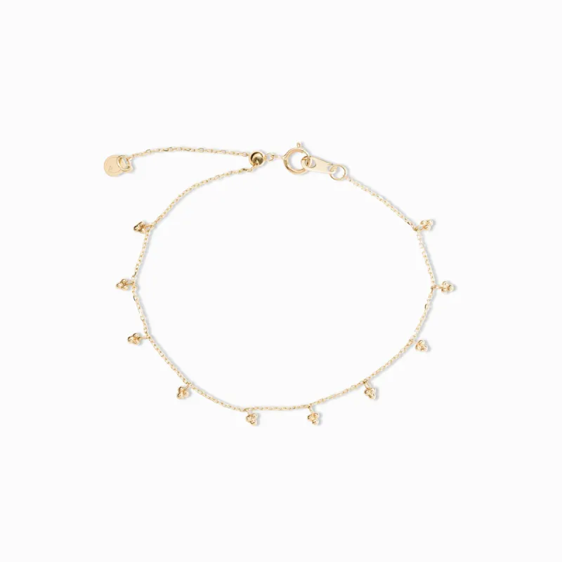 Trinity Bead Bracelet / 9K and 18K Solid Gold sold by Nyrelle Jewelry