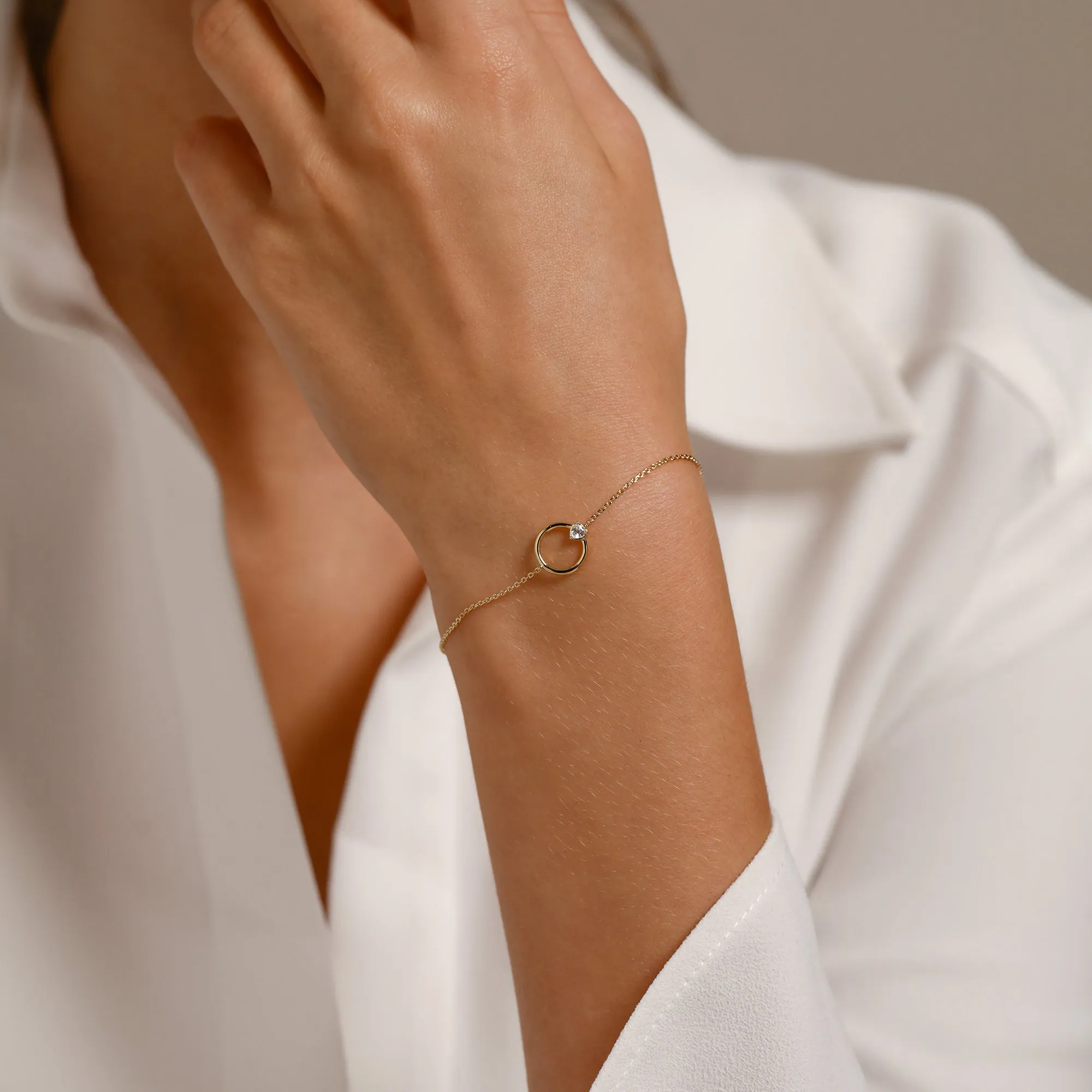 Heart Cut White Sapphire Bracelet / Vermeil sold by Nyrelle Jewelry product image thumbnail 4