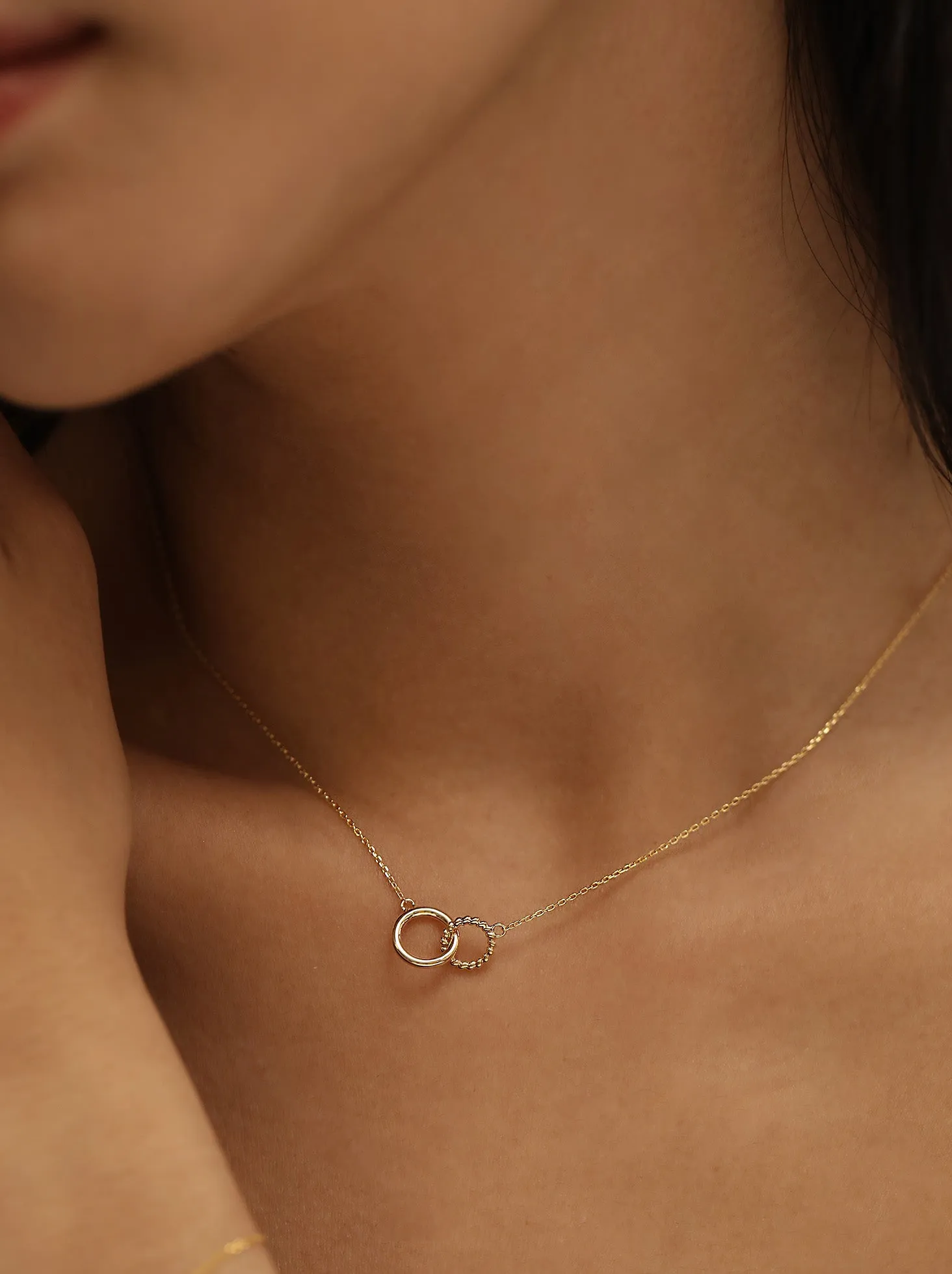 Infinity Necklace / 9K and 18K Solid Gold sold by Nyrelle Jewelry product image thumbnail 2