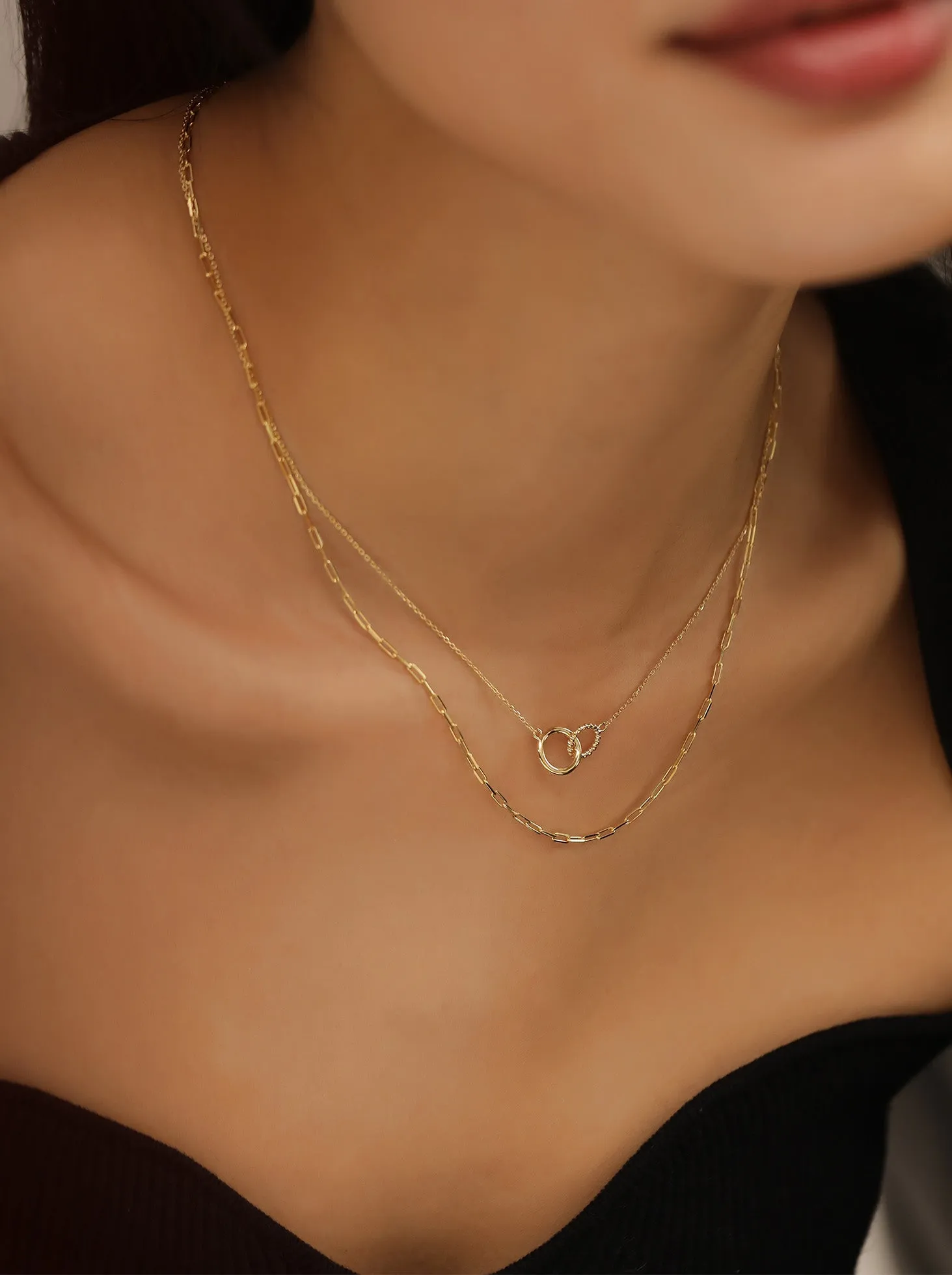 Infinity Necklace / 9K and 18K Solid Gold sold by Nyrelle Jewelry product image thumbnail 4