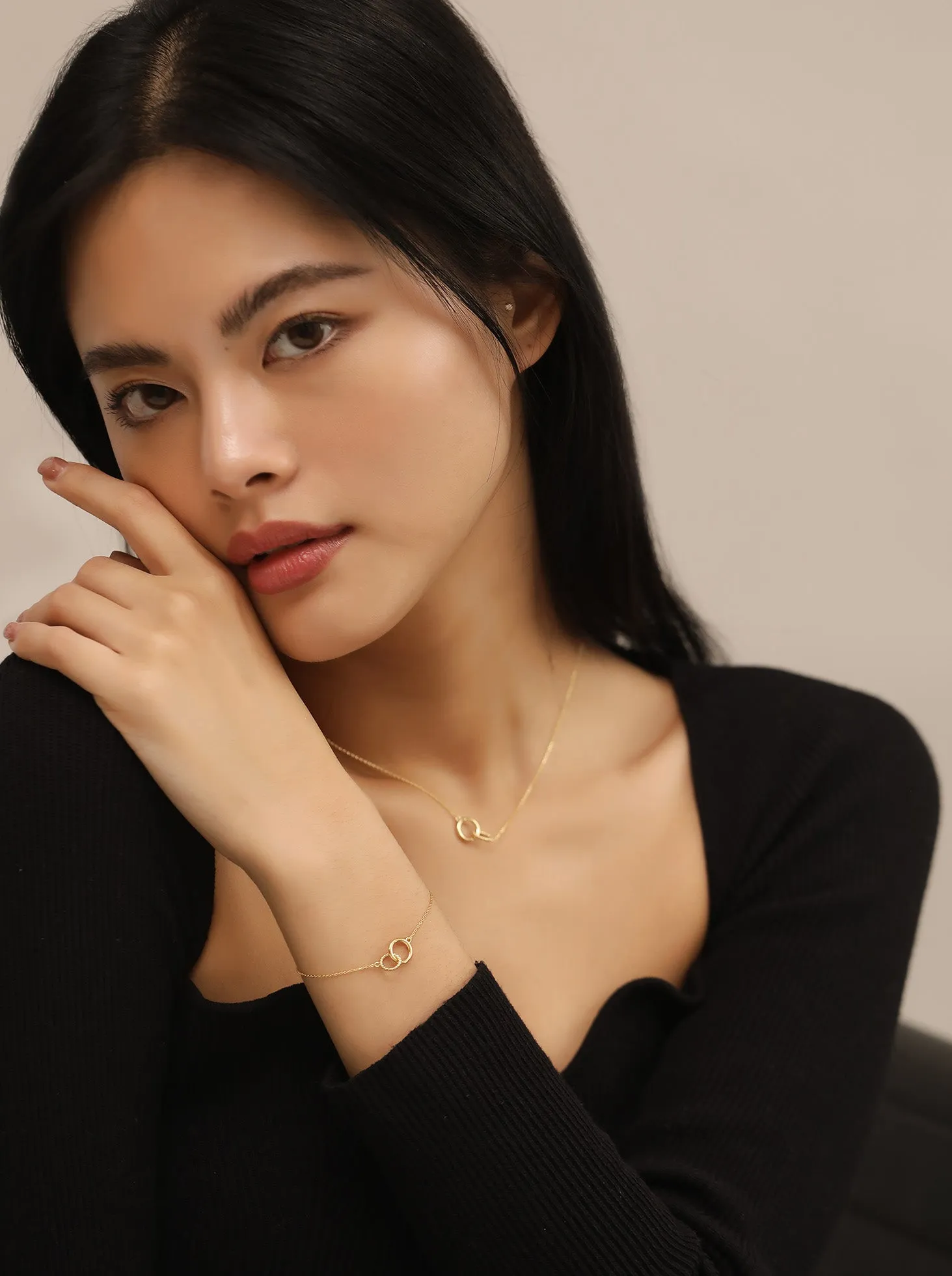 Infinity Necklace / 9K and 18K Solid Gold sold by Nyrelle Jewelry product image thumbnail 3