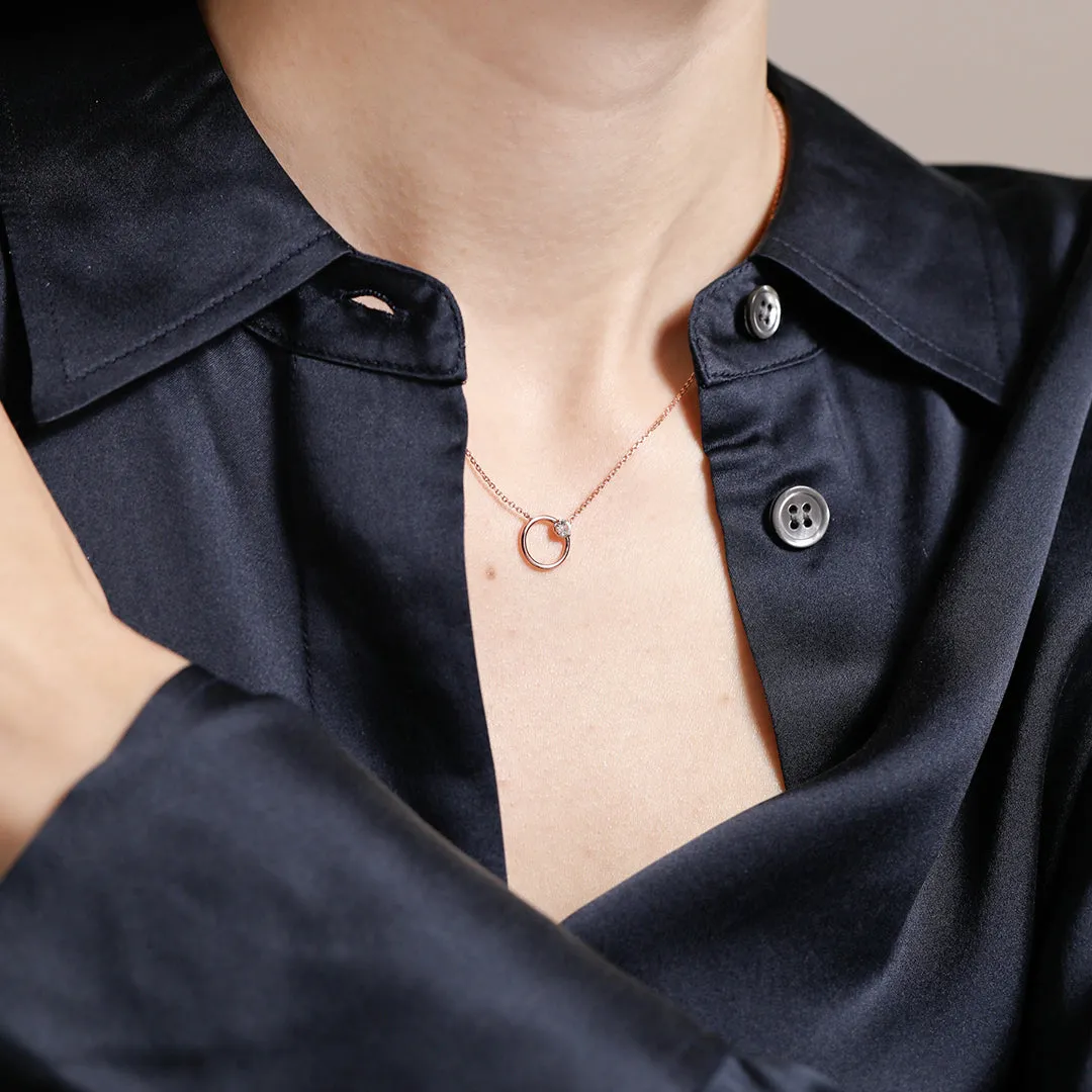 Brilliant Cut White Sapphire Necklace / Vermeil sold by Nyrelle Jewelry product image thumbnail 5