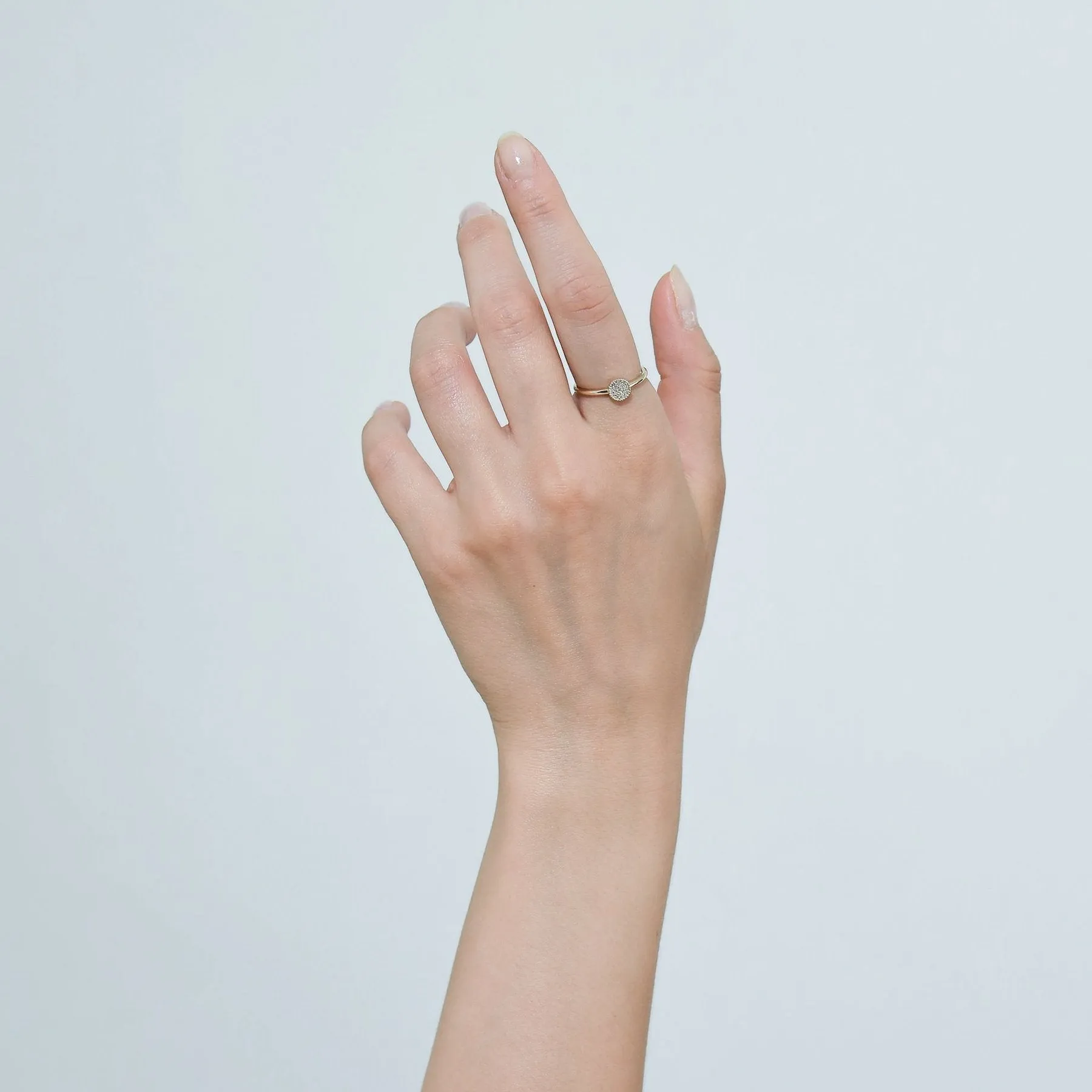 Pavé Diamond Pear Ring / 9K and 18K Solid Gold sold by Nyrelle Jewelry product image thumbnail 4