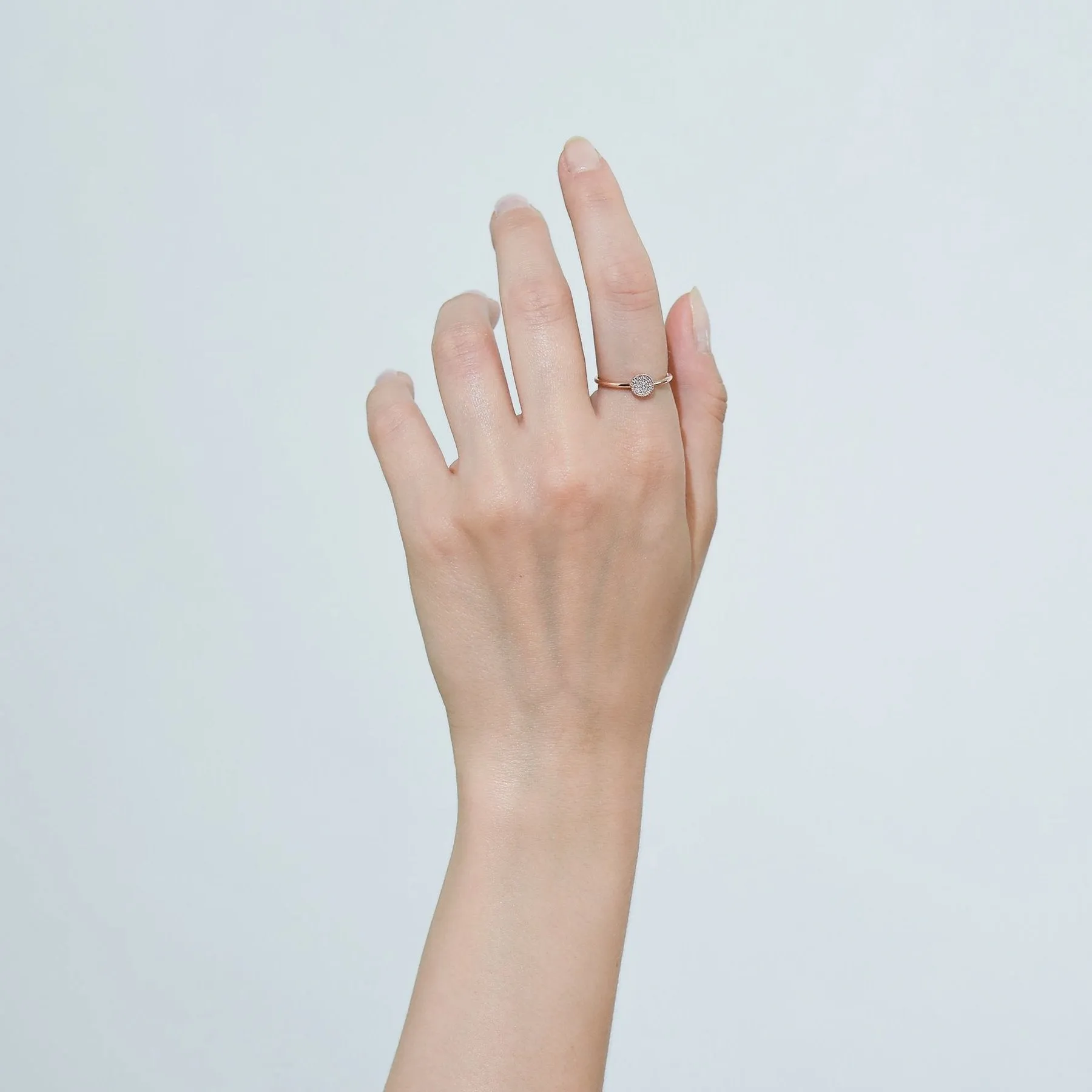 Pavé Diamond Pear Ring / 9K and 18K Solid Gold sold by Nyrelle Jewelry product image thumbnail 5