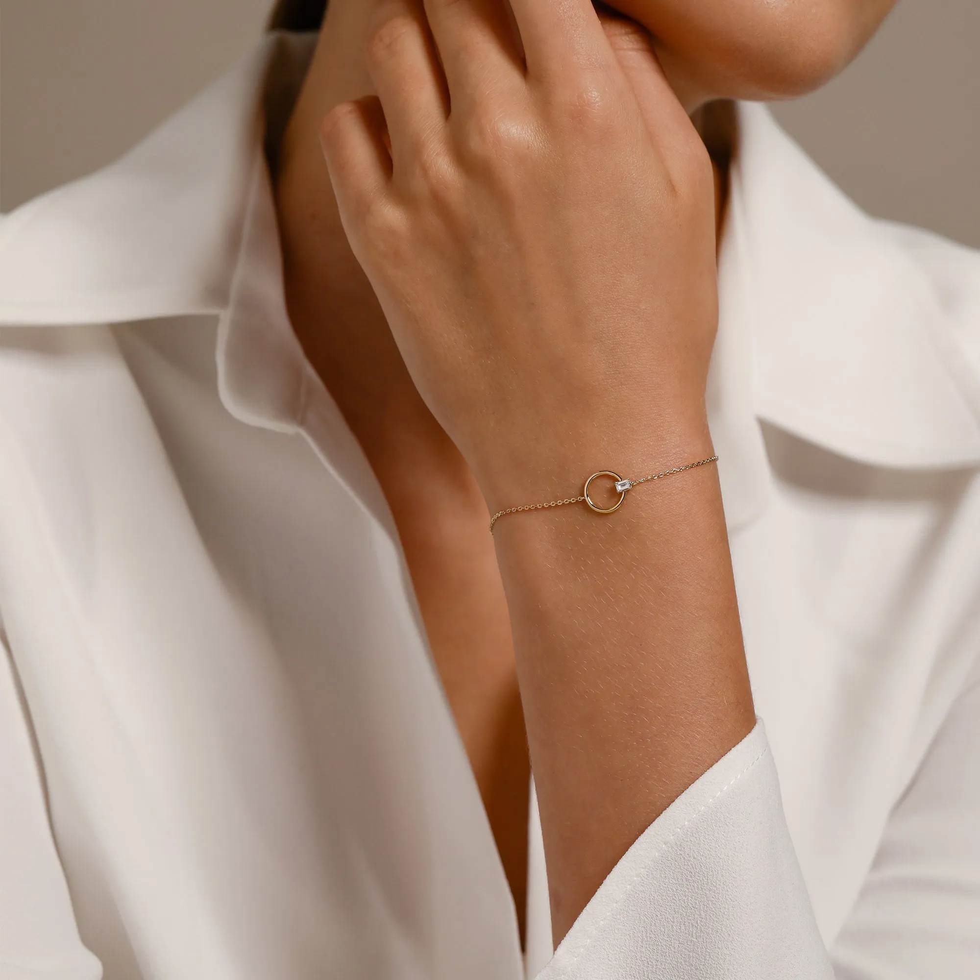 Emerald Cut White Sapphire Bracelet / Vermeil sold by Nyrelle Jewelry product image thumbnail 4