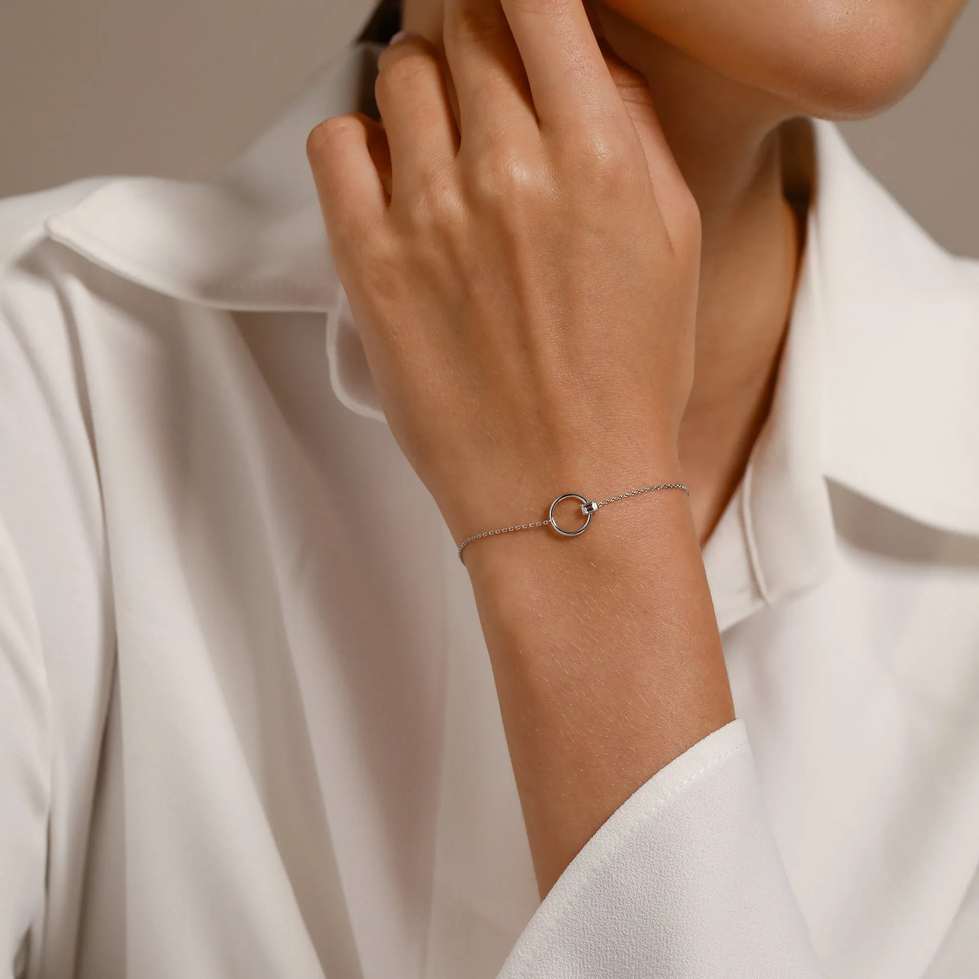 Emerald Cut White Sapphire Bracelet / Vermeil sold by Nyrelle Jewelry product image thumbnail 5