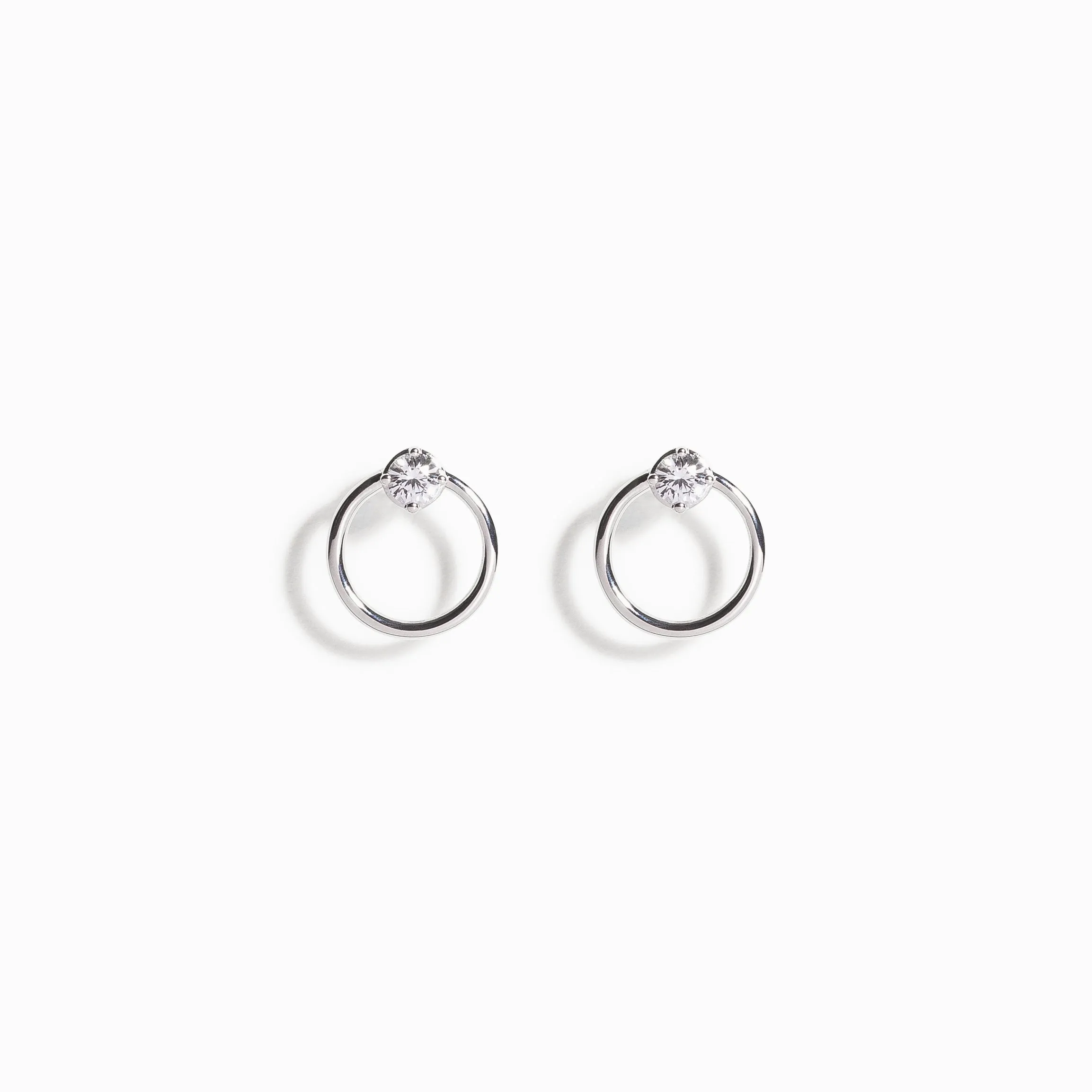 Brilliant Cut White Sapphire Earrings / Vermeil sold by Nyrelle Jewelry product image thumbnail 3