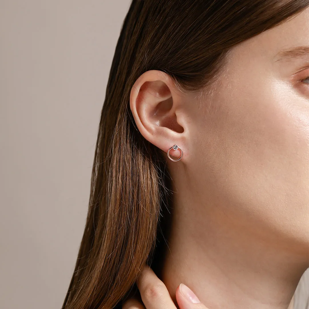 Brilliant Cut White Sapphire Earrings / Vermeil sold by Nyrelle Jewelry product image thumbnail 5