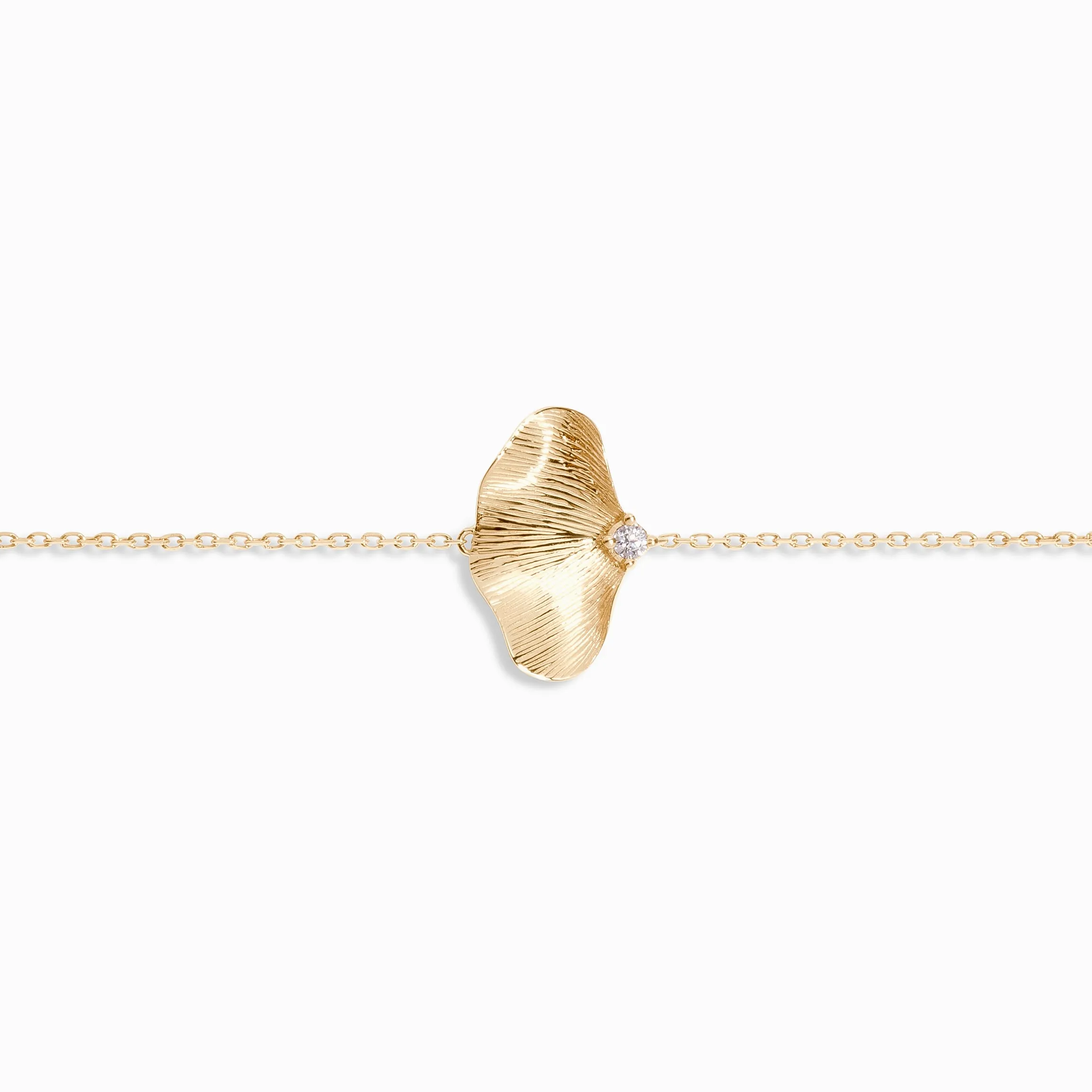 Ginkgo Bracelet / 9K and 18K Solid Gold sold by Nyrelle Jewelry
