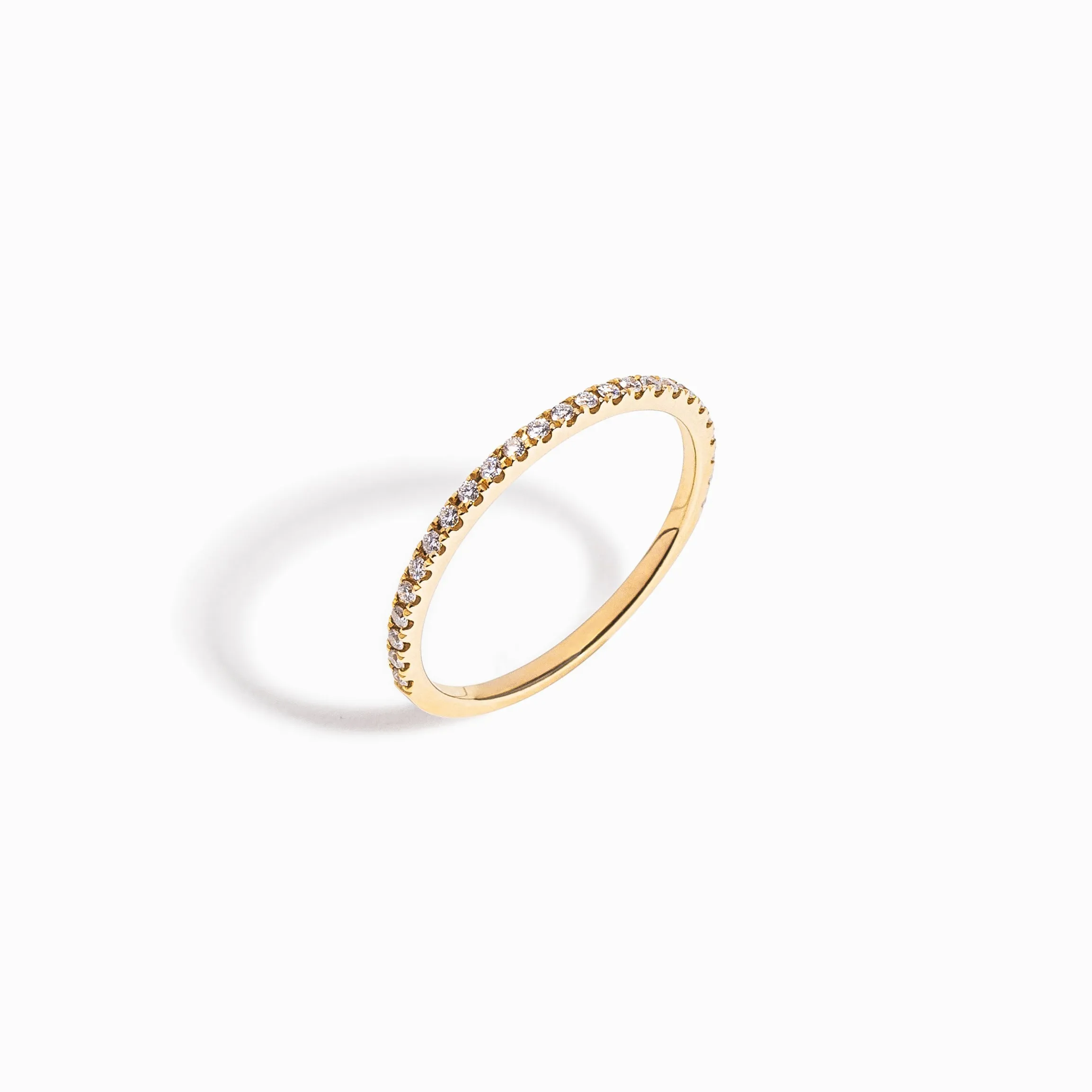 Thin Diamond Ring / 9K and 18K Solid Gold sold by Nyrelle Jewelry