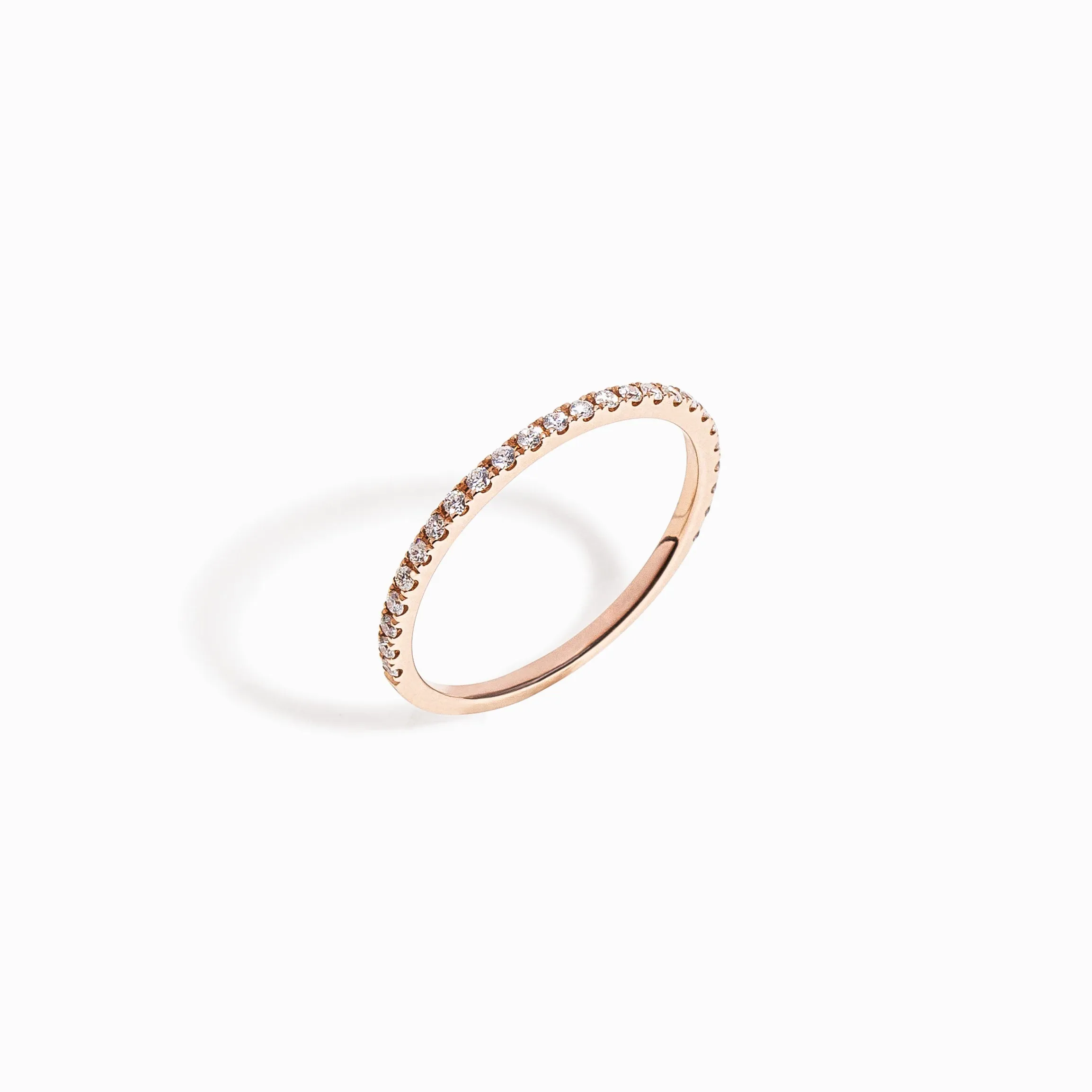 Thin Diamond Ring / 9K and 18K Solid Gold sold by Nyrelle Jewelry product image thumbnail 3