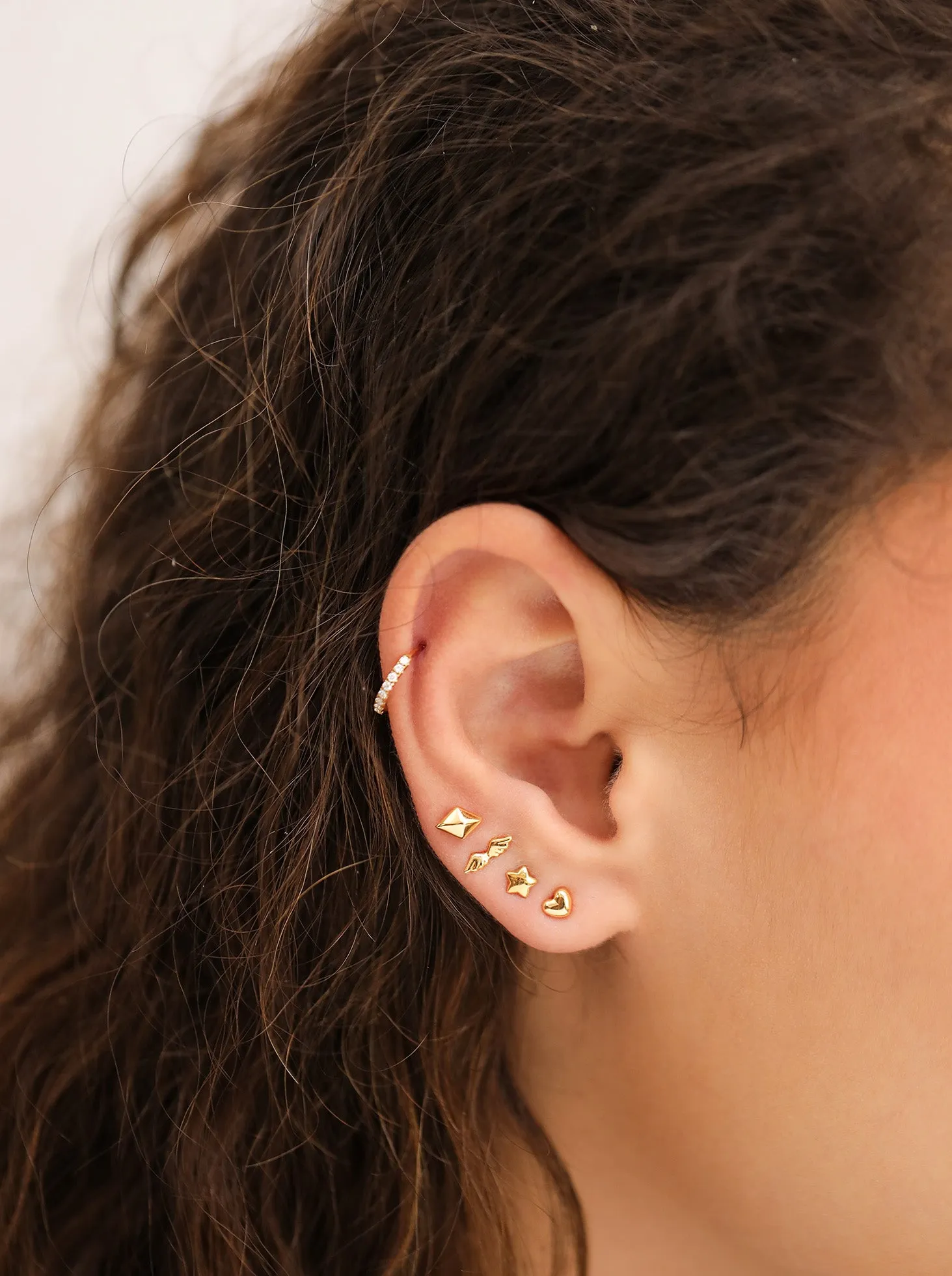 Star Studs / 18K Solid Gold sold by Nyrelle Jewelry product image thumbnail 4