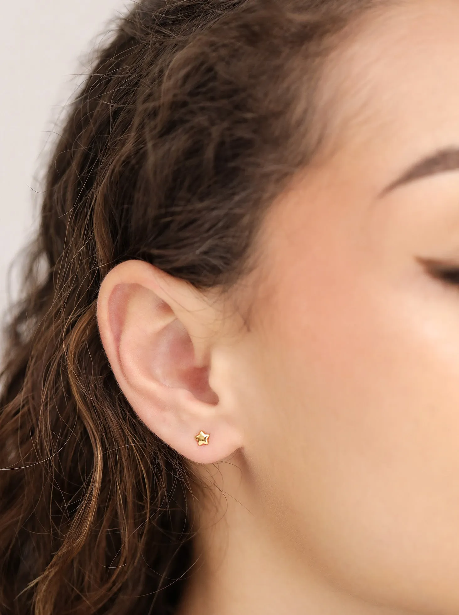 Star Studs / 18K Solid Gold sold by Nyrelle Jewelry