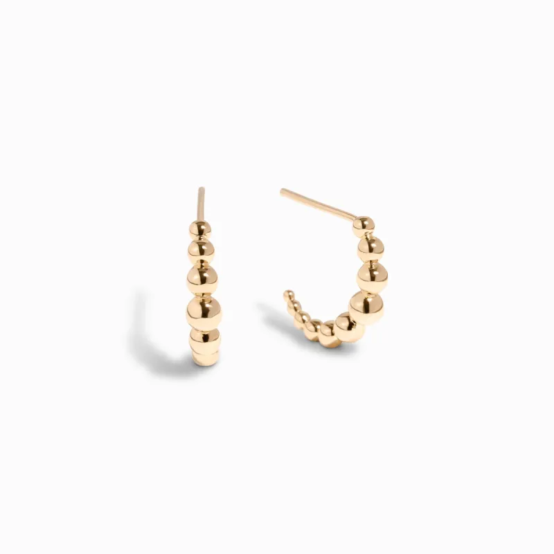 Beaded Hoops / Vermeil sold by Nyrelle Jewelry