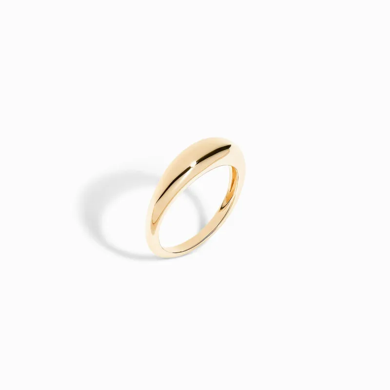 Dome Signet Ring / 9K and 18K Solid Gold sold by Nyrelle Jewelry