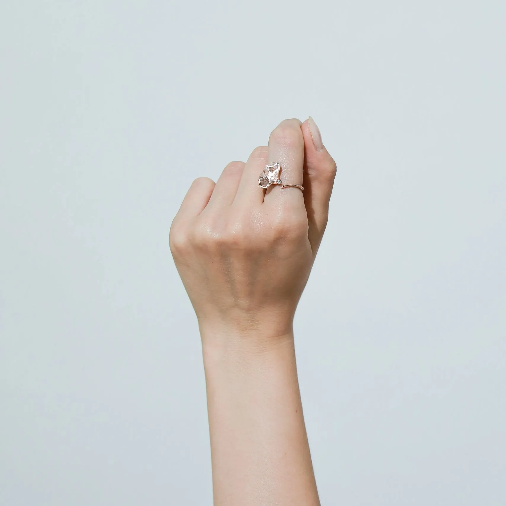 Ginkgo Ring / 9K and 18K Solid Gold sold by Nyrelle Jewelry product image thumbnail 5