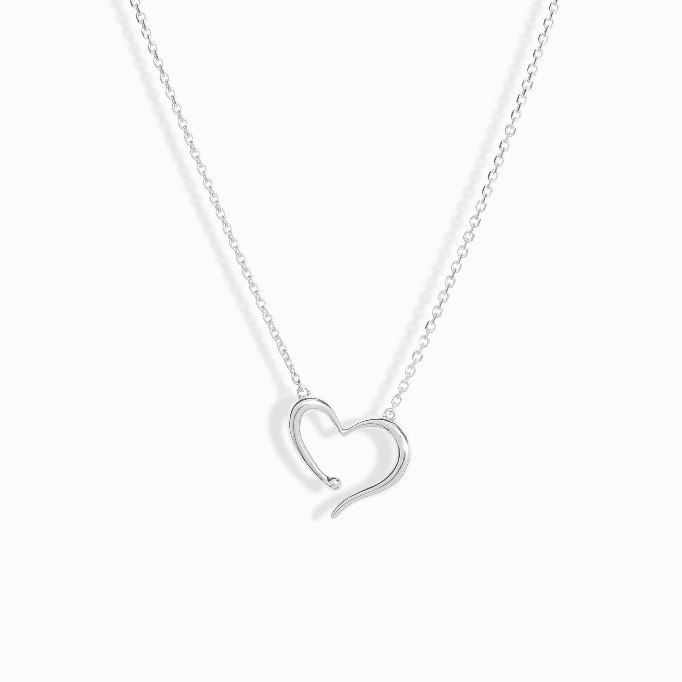 Open Heart Necklace / 9K and 18K Solid Gold sold by Nyrelle Jewelry product image thumbnail 2