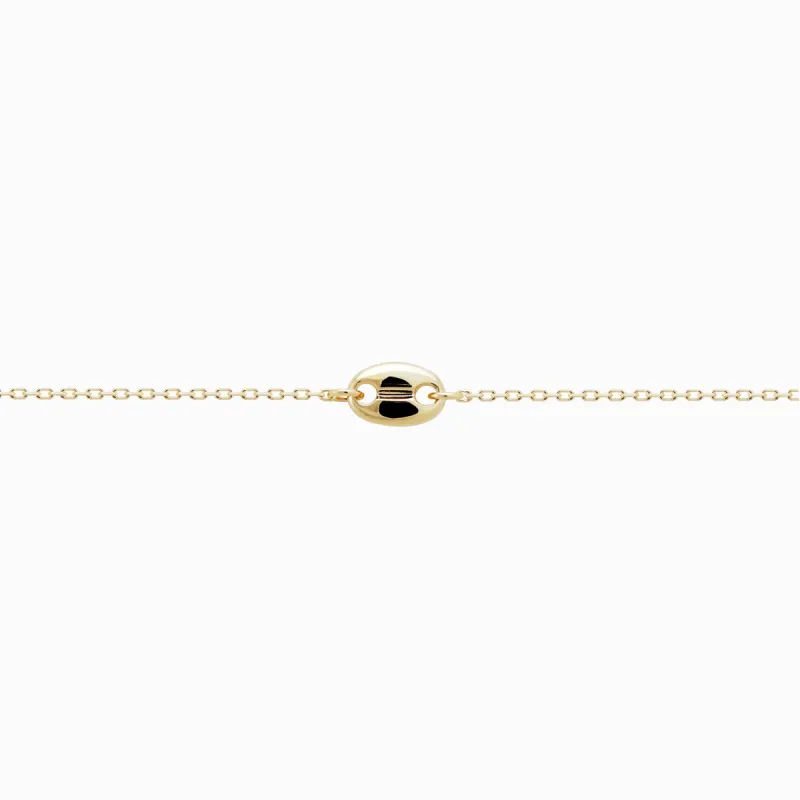 Coffee Bean Bracelet / 9K and 18K Solid Gold made by Nyrelle Jewelry