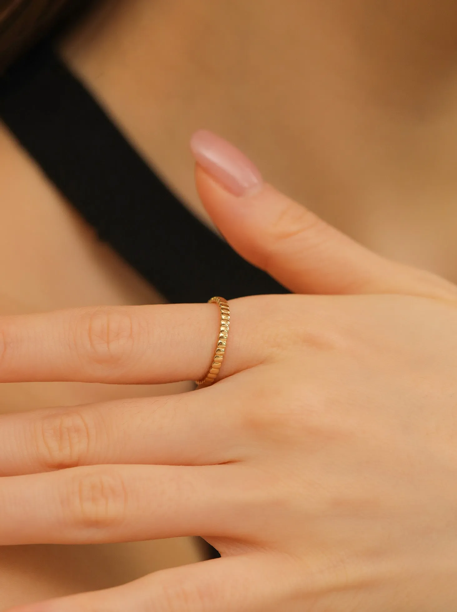Oval Eternity Ring / 9K and 18K Solid Gold sold by Nyrelle Jewelry product image thumbnail 5