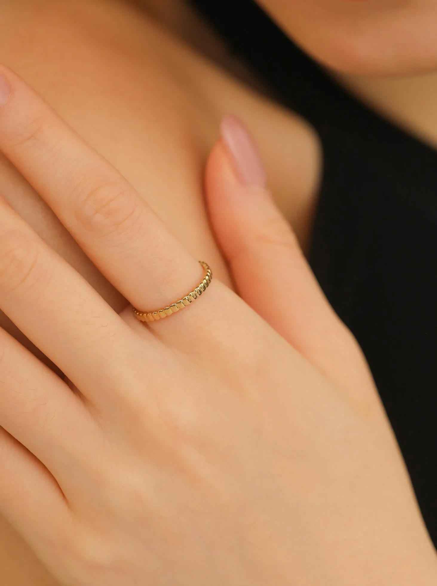 Oval Eternity Ring / 9K and 18K Solid Gold sold by Nyrelle Jewelry product image thumbnail 4