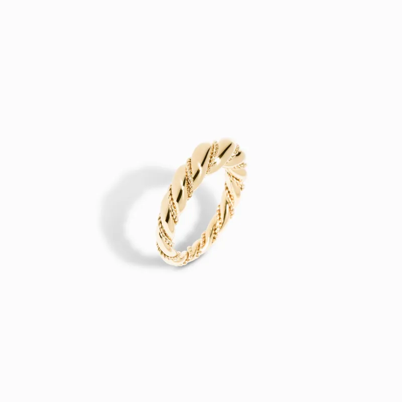 Pretzel Ring / 9K and 18K Solid Gold sold by Nyrelle Jewelry