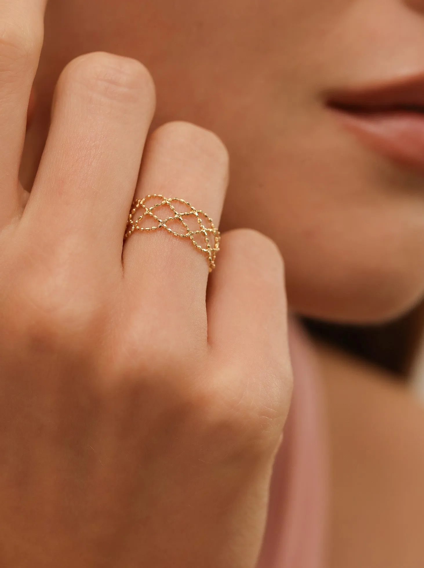 Lace Ring / 18K Solid Gold sold by Nyrelle Jewelry product image thumbnail 2