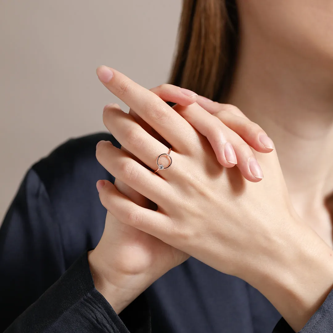 Brilliant Cut White Sapphire Ring / Vermeil sold by Nyrelle Jewelry product image thumbnail 3