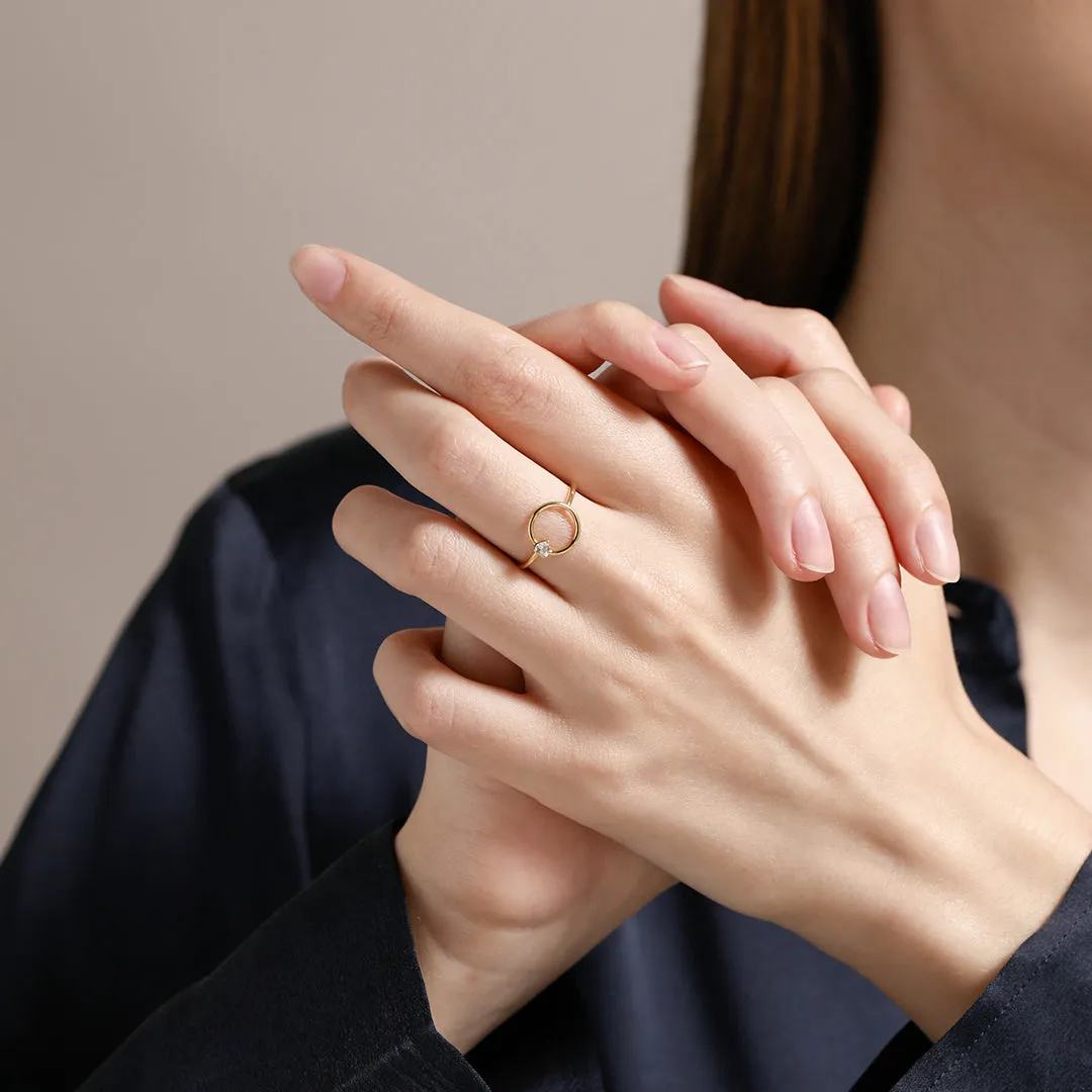 Heart Cut White Sapphire Ring / Vermeil sold by Nyrelle Jewelry product image thumbnail 4