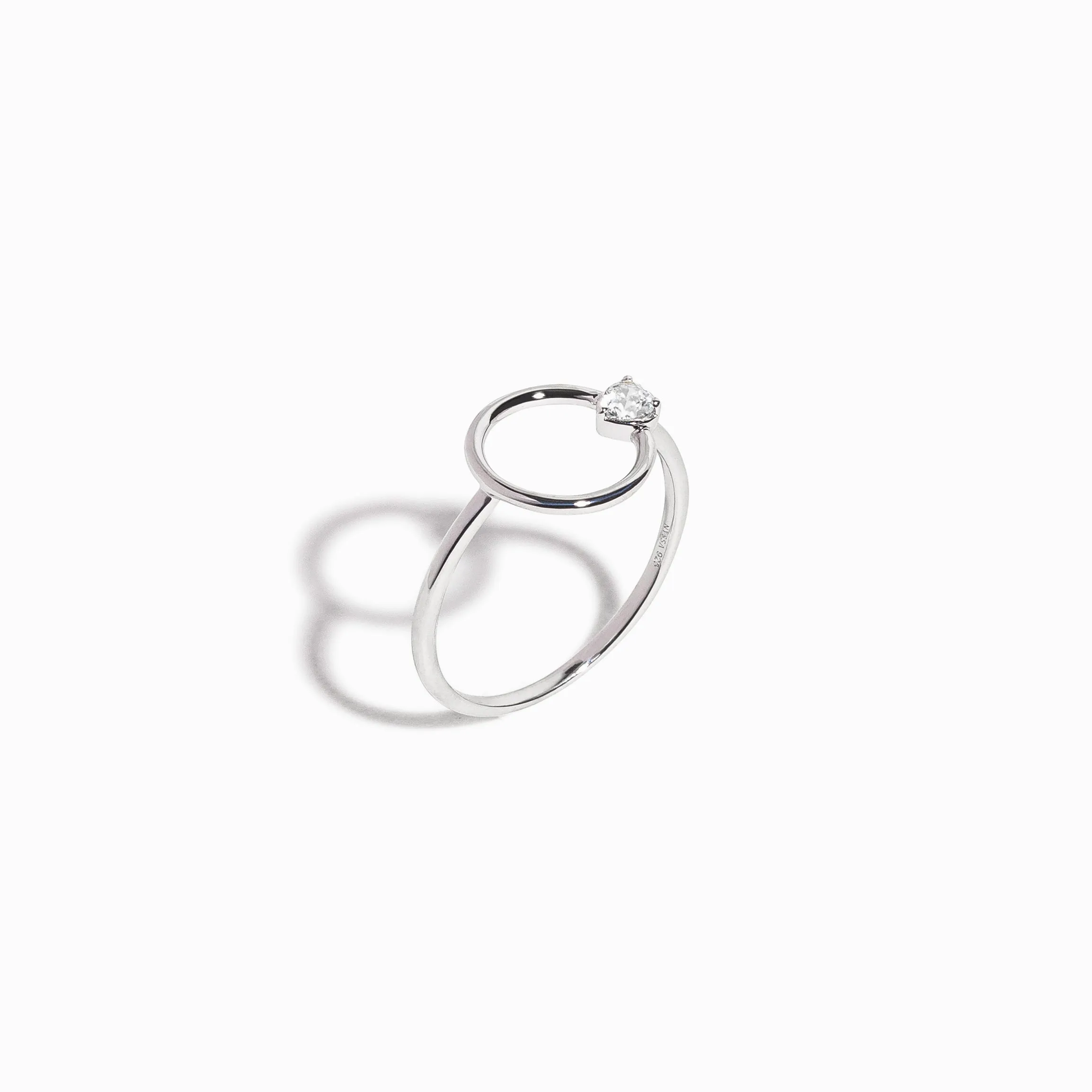 Heart Cut White Sapphire Ring / Vermeil sold by Nyrelle Jewelry product image thumbnail 3