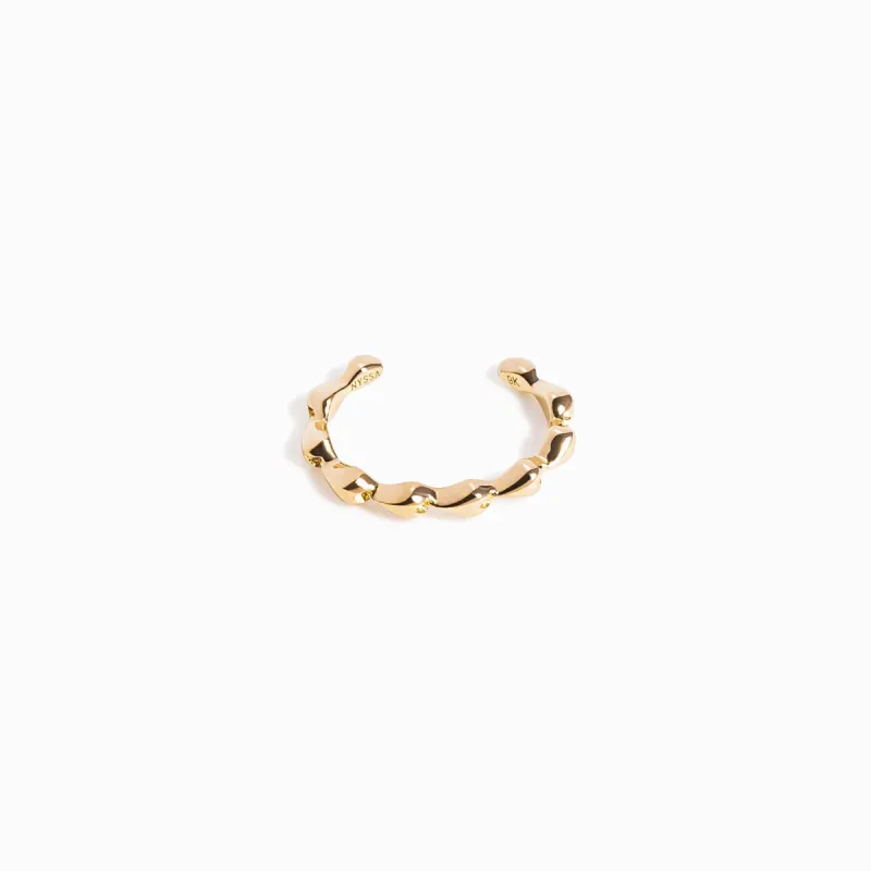 Studded Ear Cuff / 9K and 18K Solid Gold sold by Nyrelle Jewelry